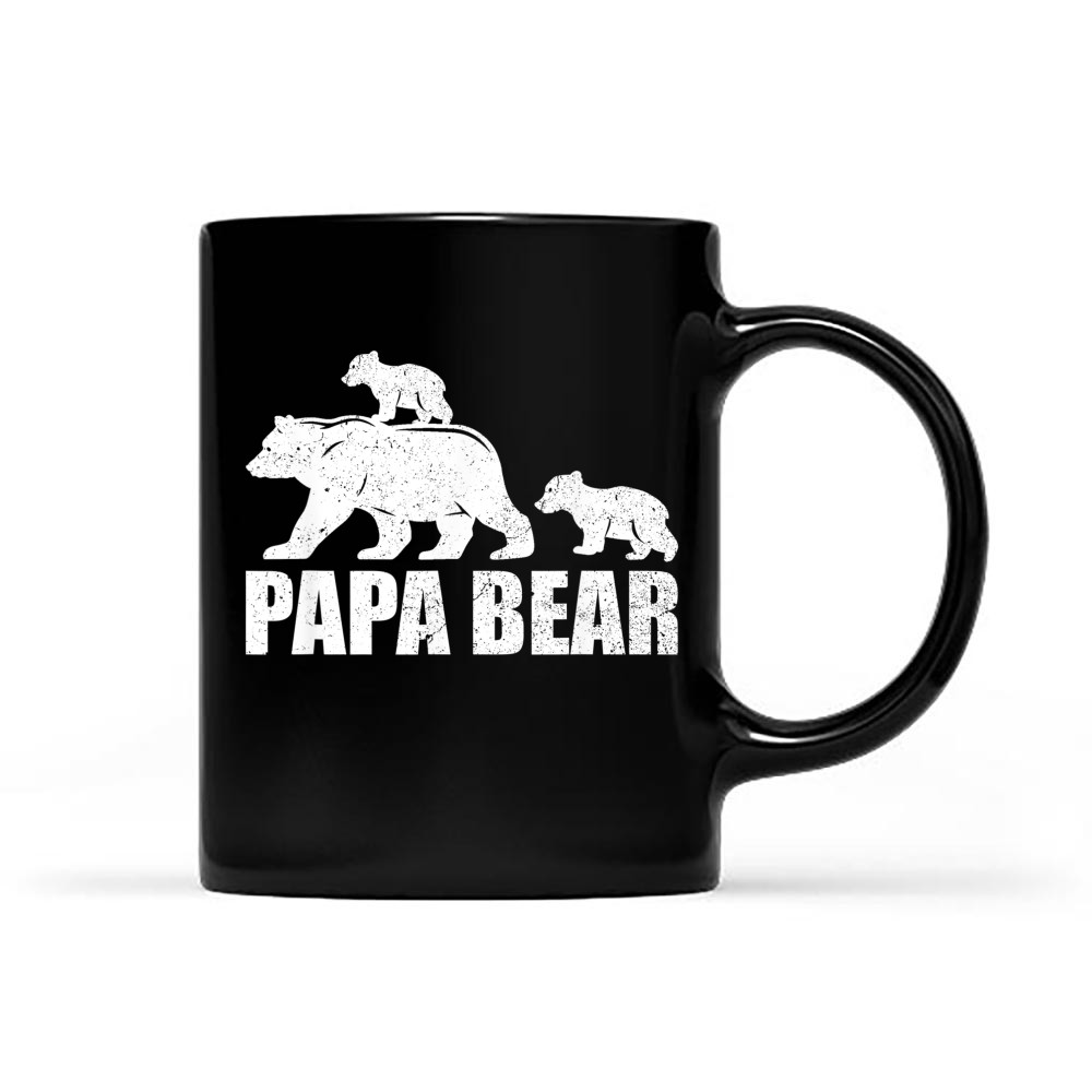 Custom Papa Bear With Two 2 Cubs Fun Dad Father Gift 