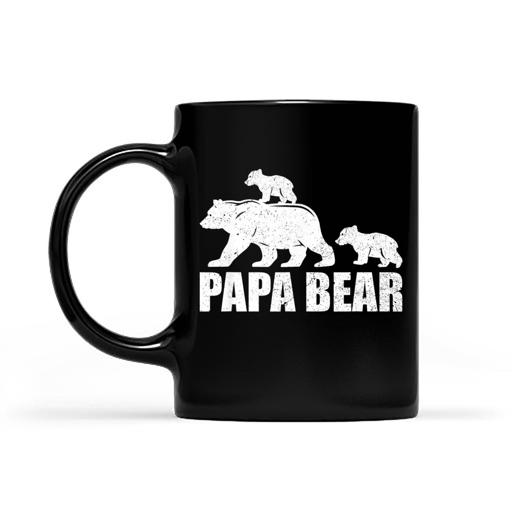 Custom Papa Bear With Two 2 Cubs Fun Dad Father Gift 