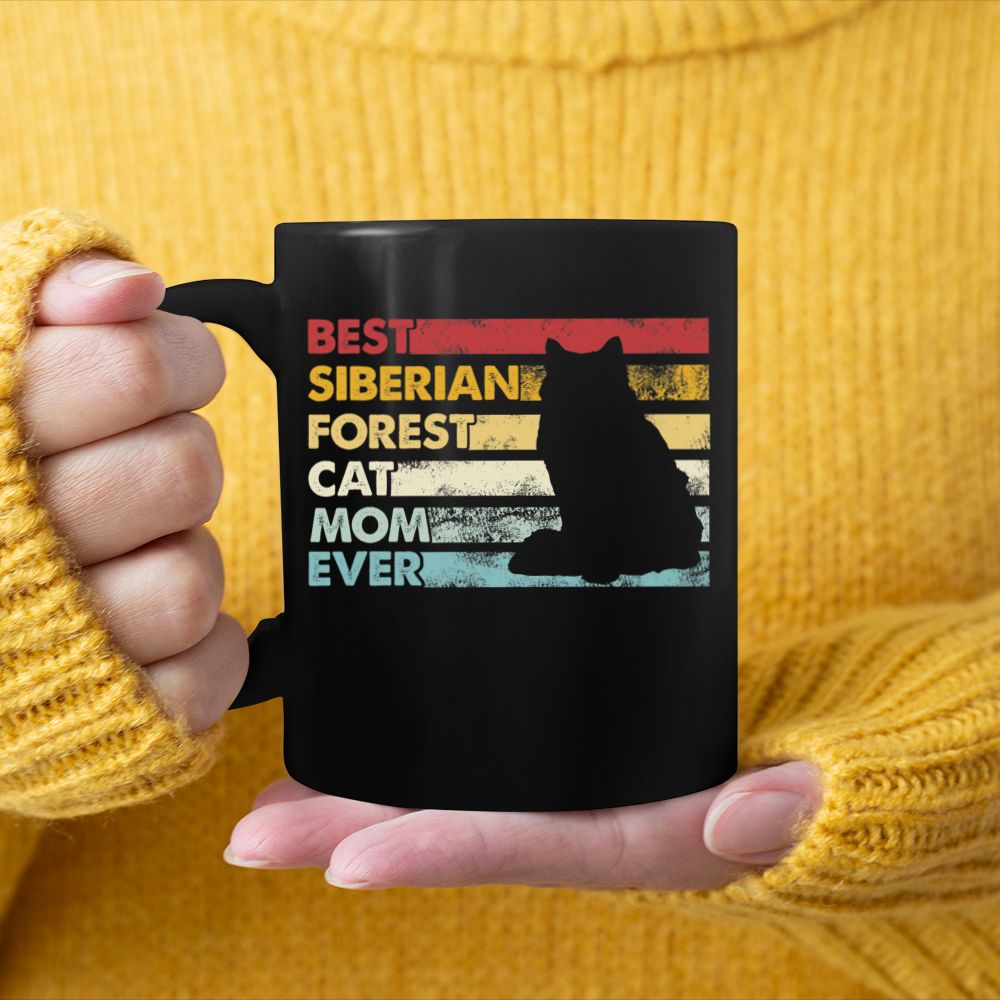 Best Cat Mom Ever - Mother Siberian Forest Cat Black Mug