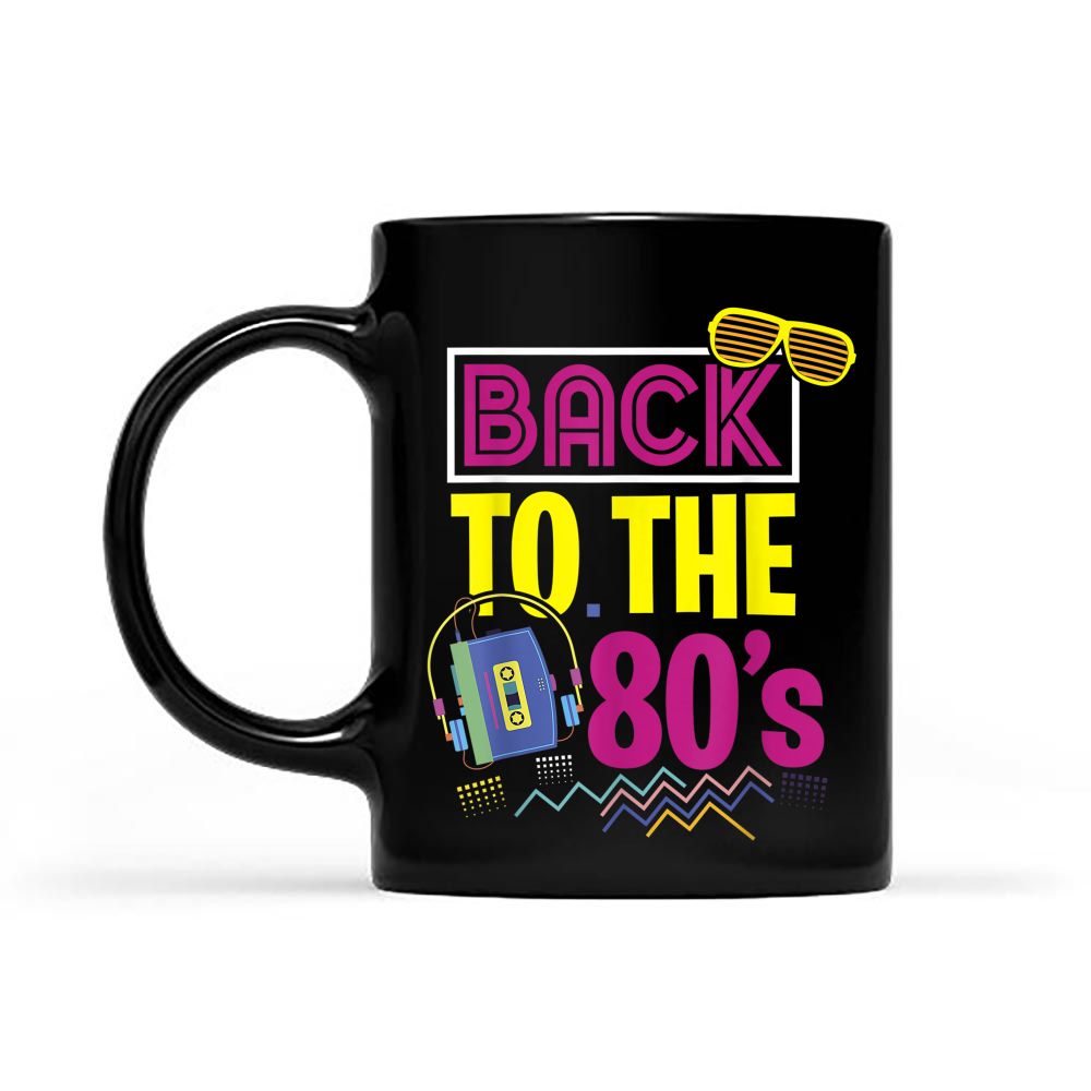 80s party theme party outfit costume vintage retro Black Mug