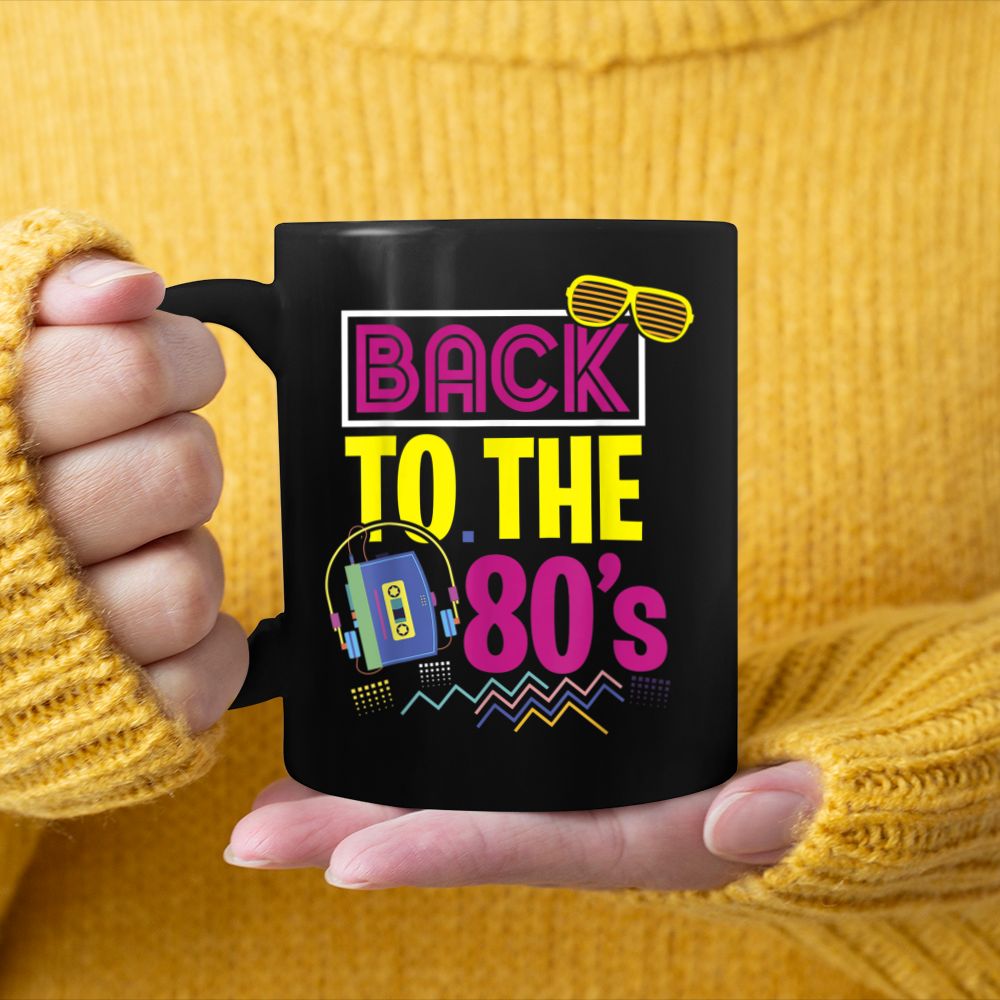 80s party theme party outfit costume vintage retro Black Mug