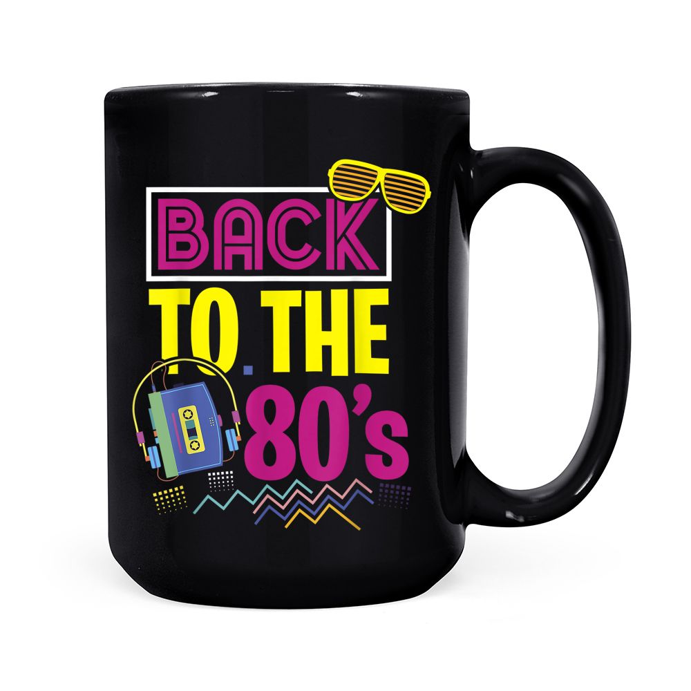 80s party theme party outfit costume vintage retro Black Mug