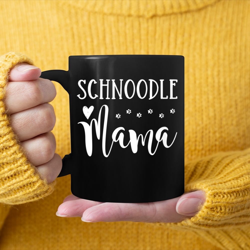 Schnoodle Dog Mom - Cute Schnoodle Mama Black Mug