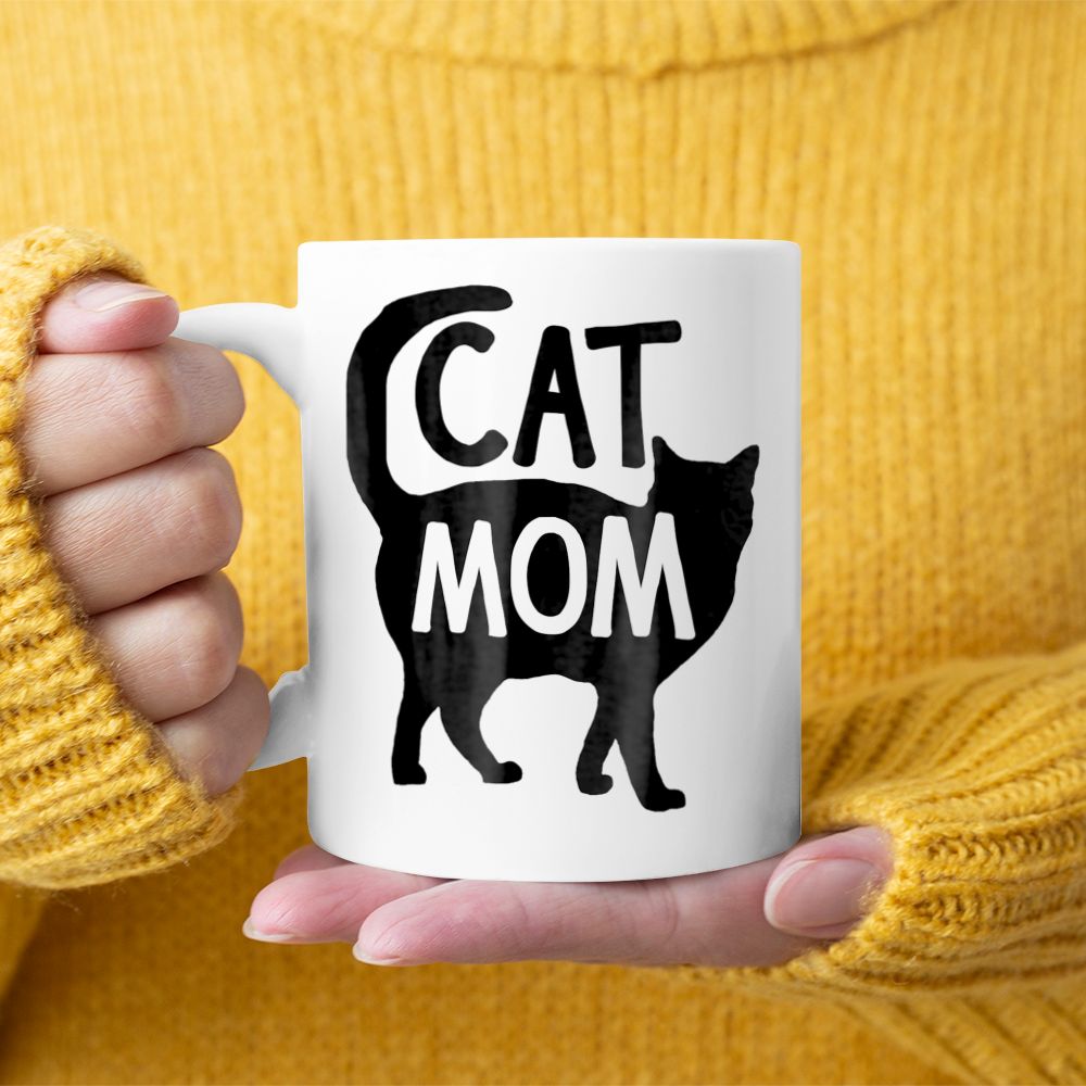 Best Cat Mom Mother Kitty Mommy Mama Christmas Black Mug
