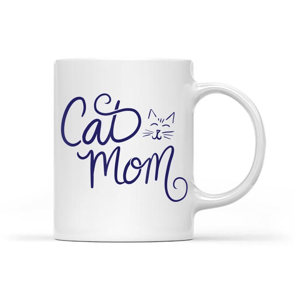 Cat Mom art crazy cat ladys fun Black Mug