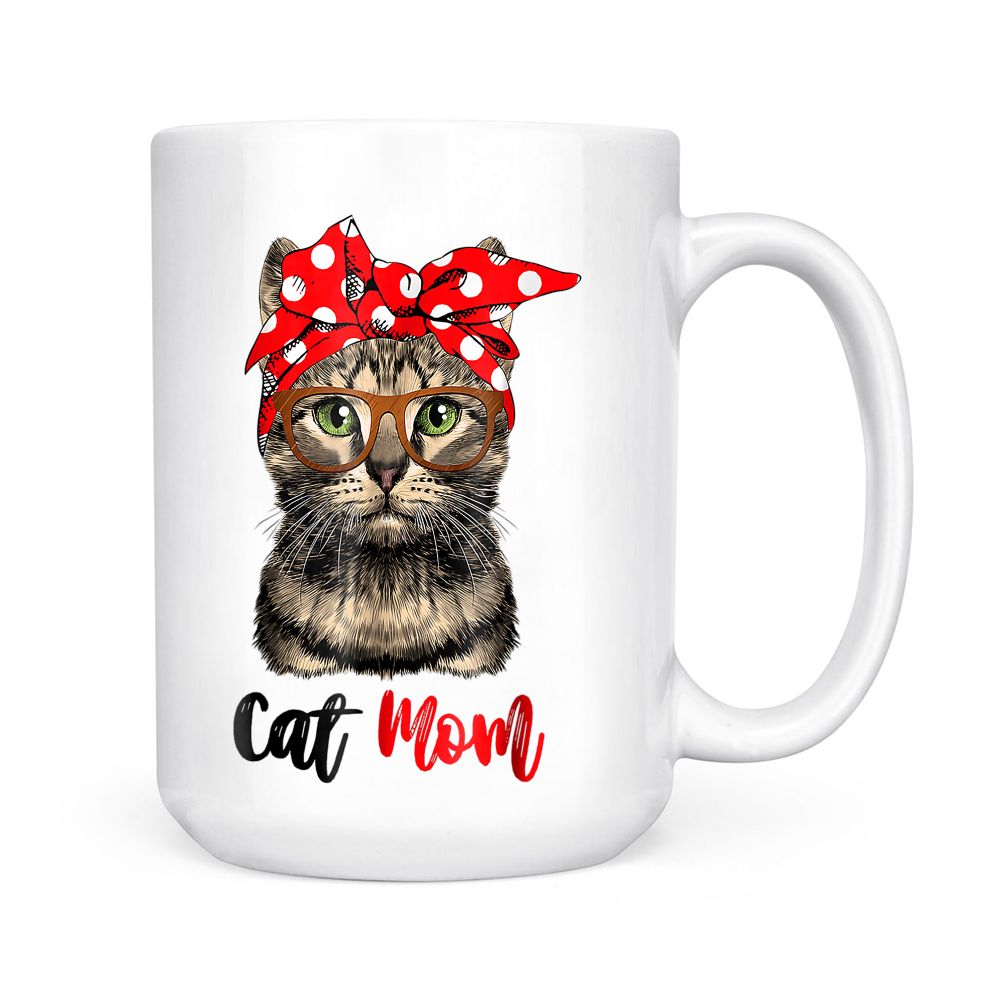 Cat Mom Happy Mothers Day For Cat Lovers Family Matching Black Mug