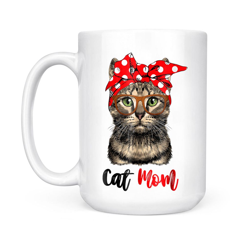 Cat Mom Happy Mothers Day For Cat Lovers Family Matching Black Mug