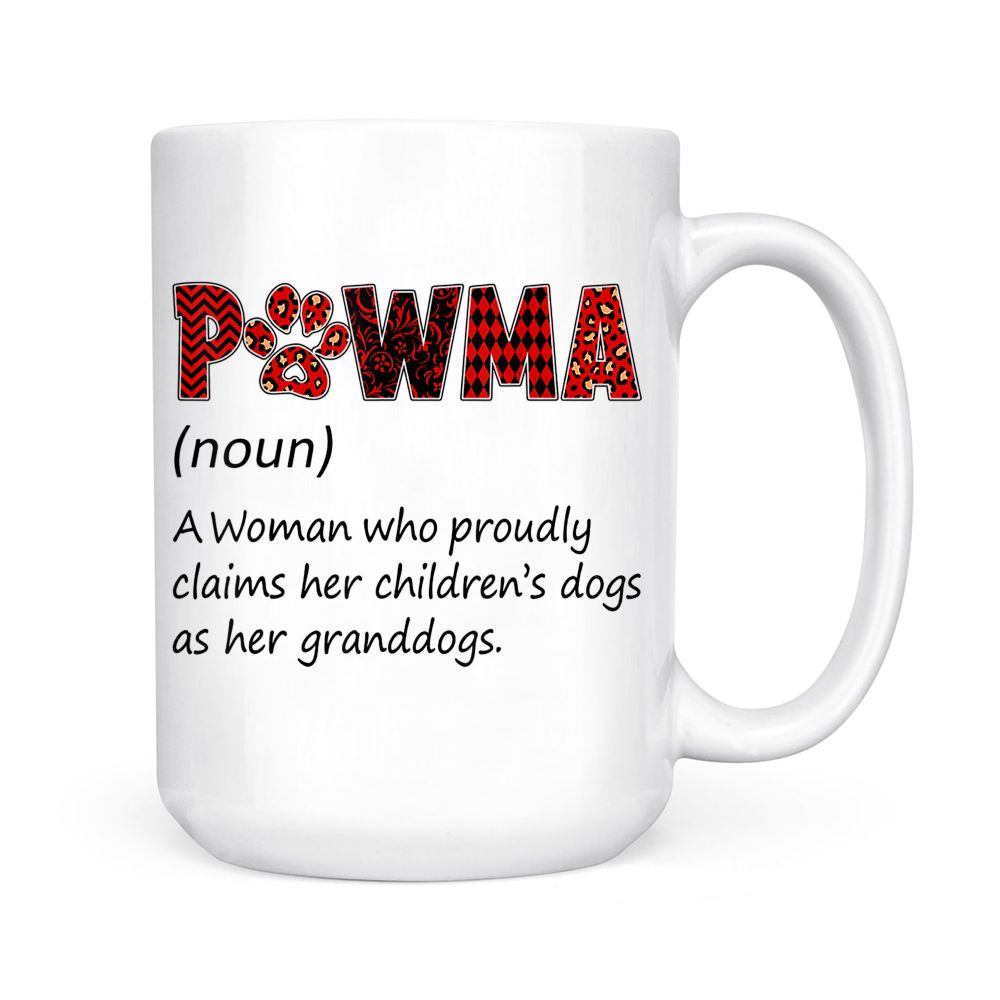 Dog Mom Cat Mom Pawma Noun A Woman Who Proudly Black Mug
