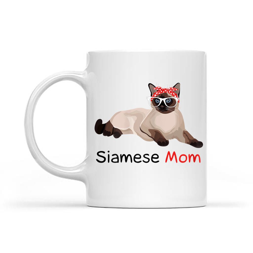 Siamese Cat Mom Kitten Siamese Cat Black Mug
