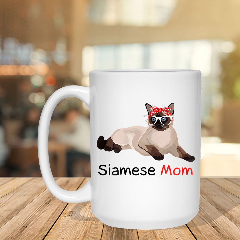 Siamese Cat Mom Kitten Siamese Cat Black Mug