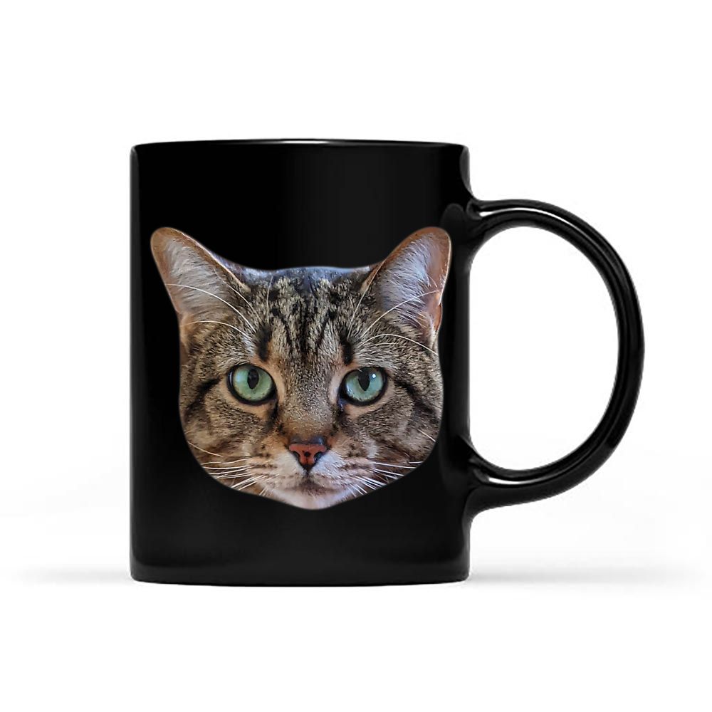 Tabby Cat Lover Brown Tabby Cat Owner Tabby Cat Mom Black Mug