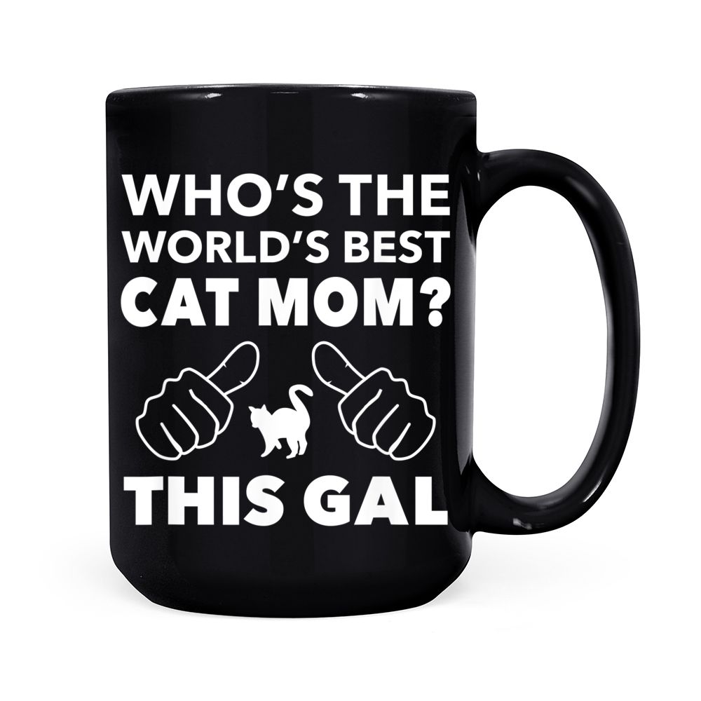 World's Best Cat Mom for Cat Lovers Black Mug