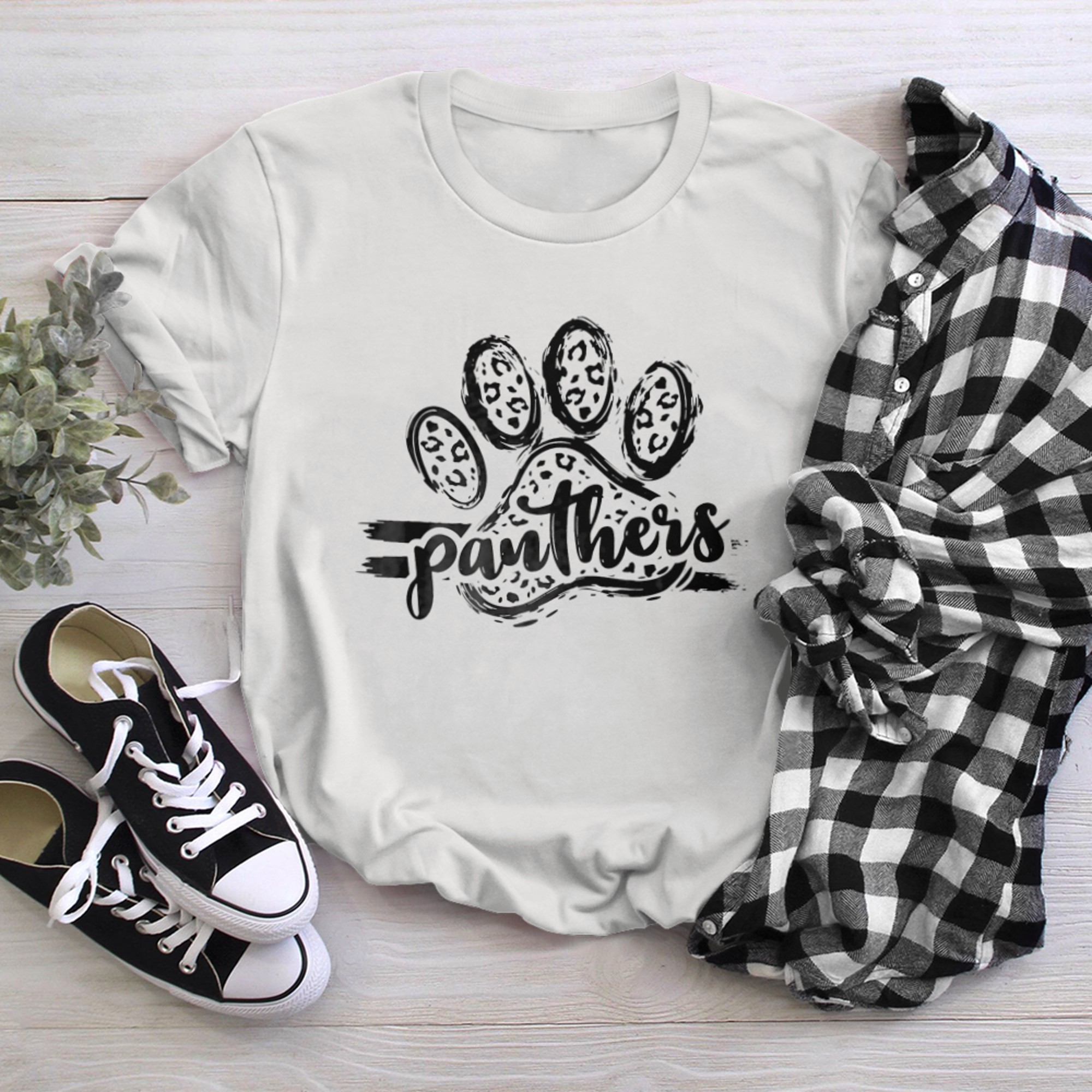 Panthers Paw Leopard Dog Mom Paw Cat Dog Lovers T-Shirt White