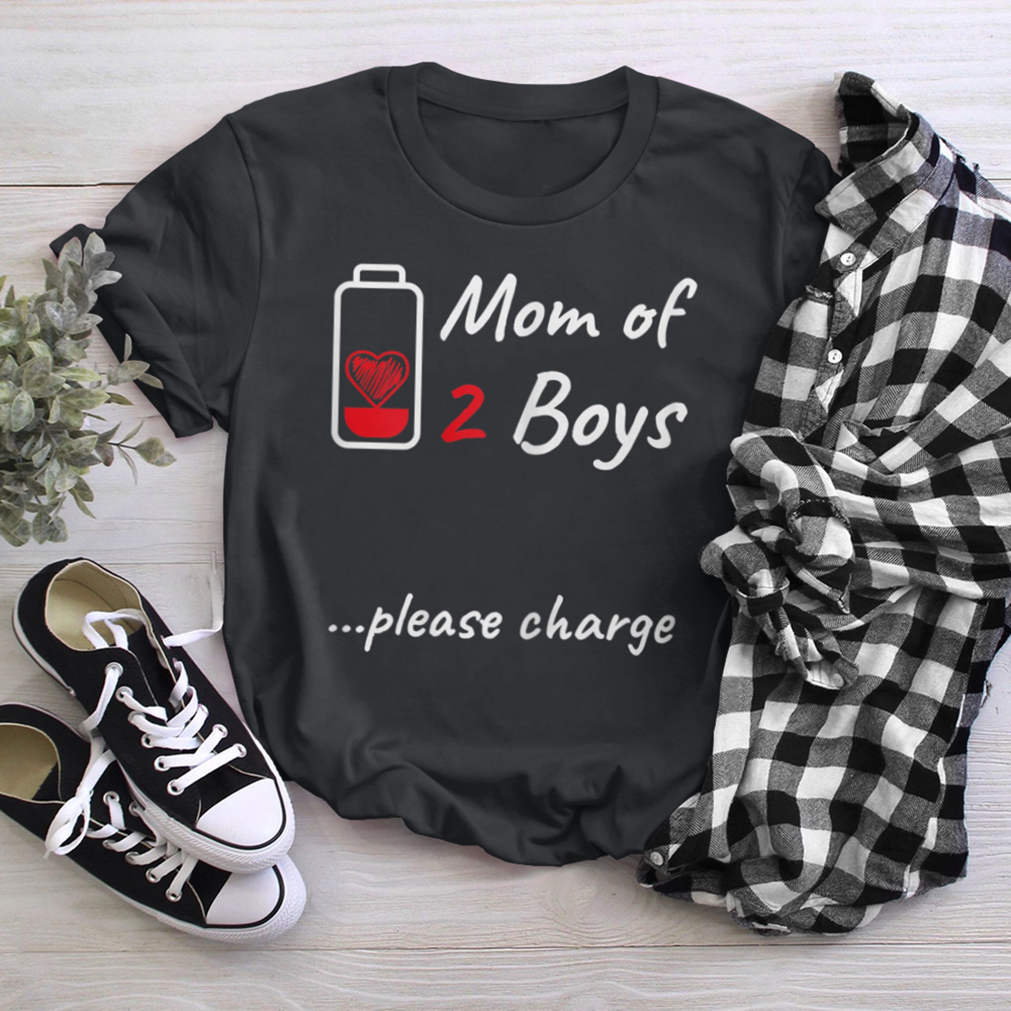Mom of ... please charge  Perfect Mother's Day t-shirt black