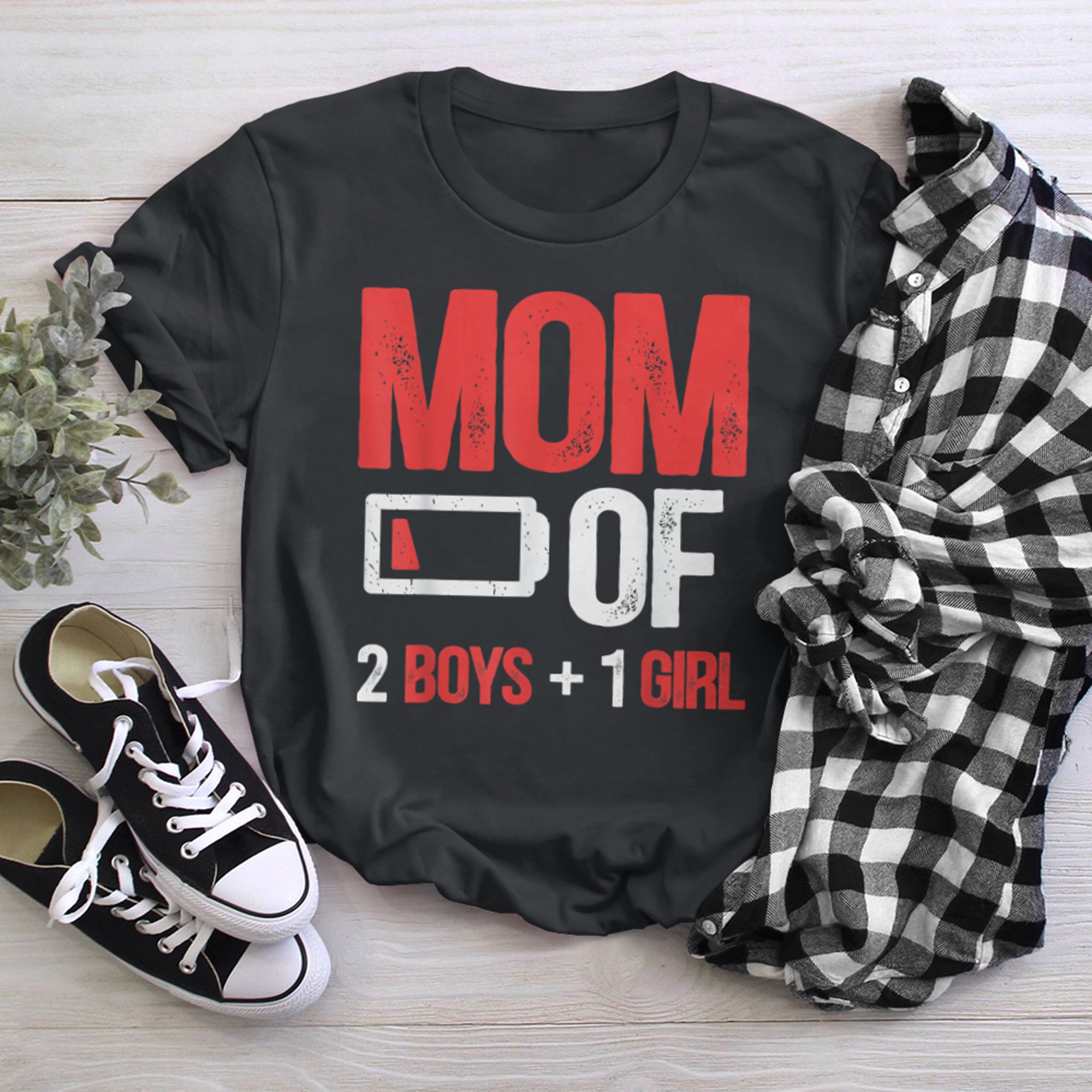 Mom of and proud mommy t-shirt black