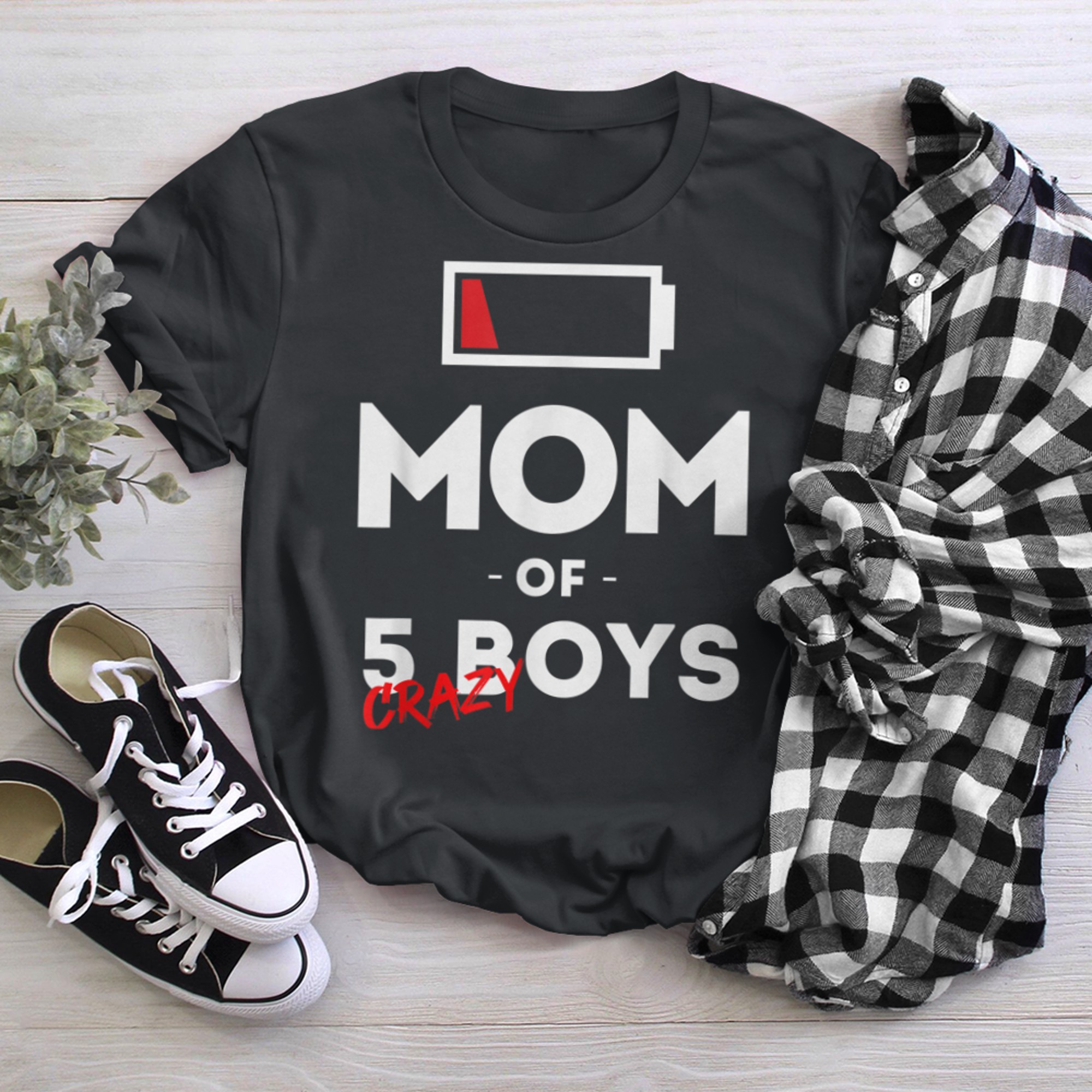 Mom of Crazy Clothing Mother Wife Funny t-shirt black