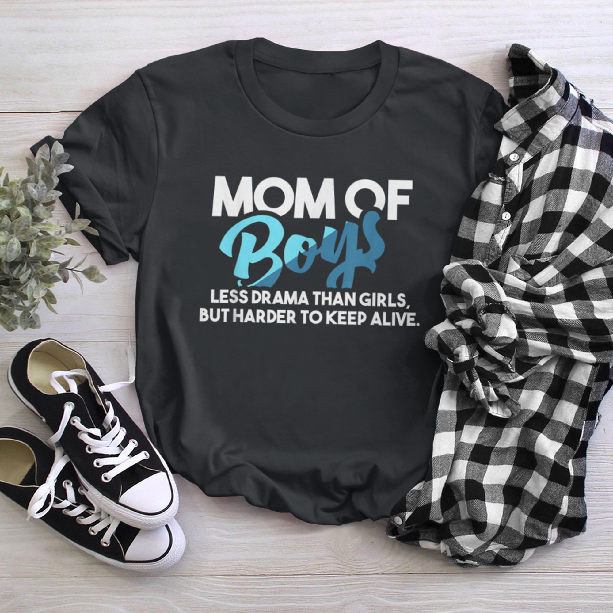 Mom Of Less Drama Than Mother Mommy t-shirt black