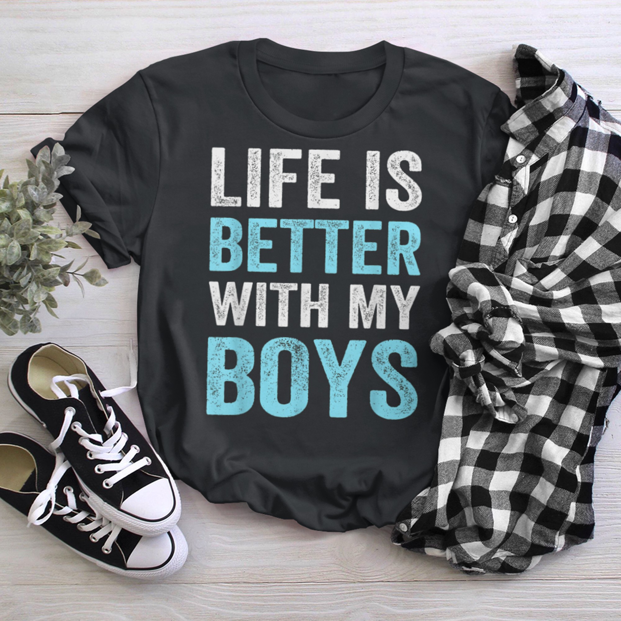 Mom Of Life Is Better With My Mother's Day t-shirt black