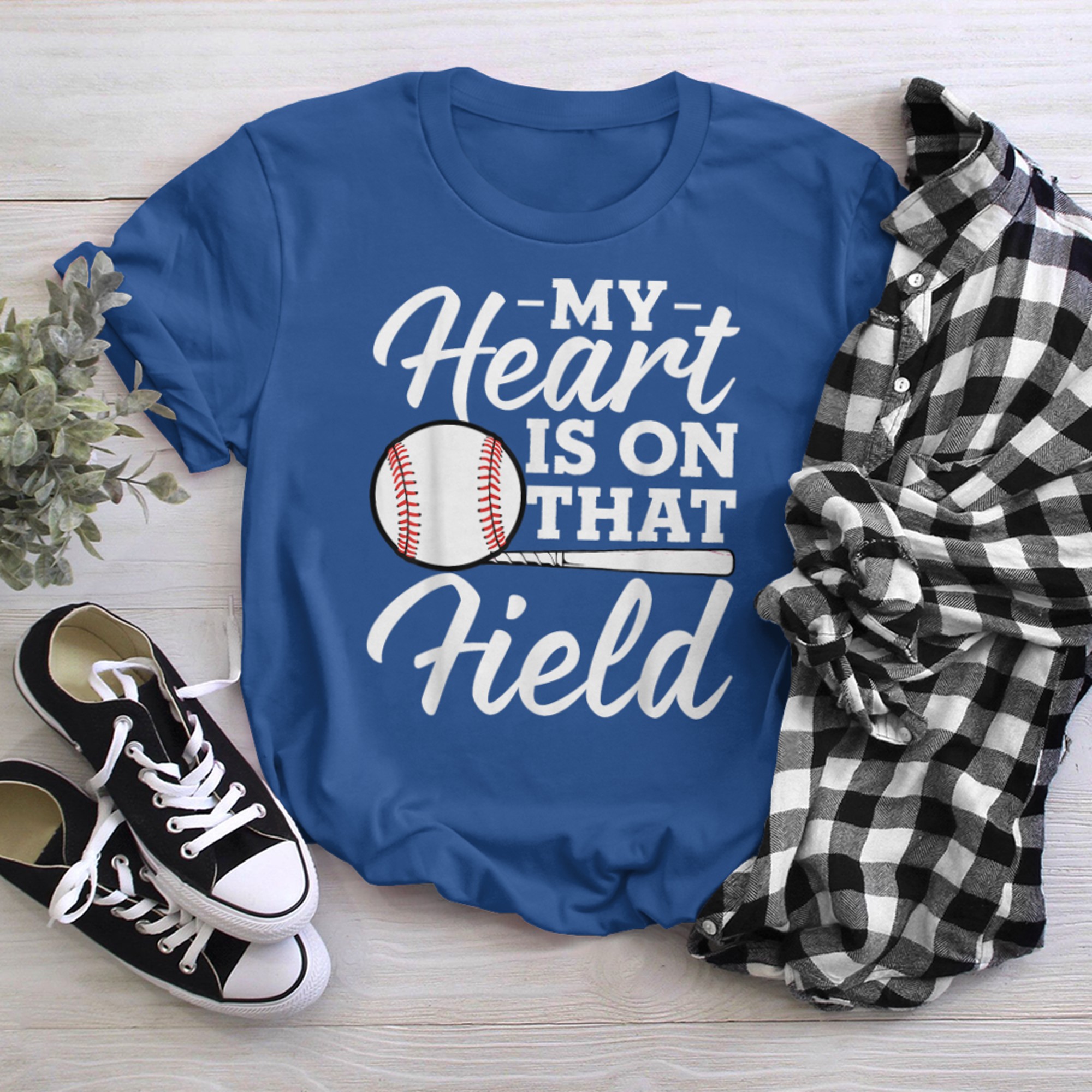 Baseball Mom T-Shirt My Heart Is On That Field