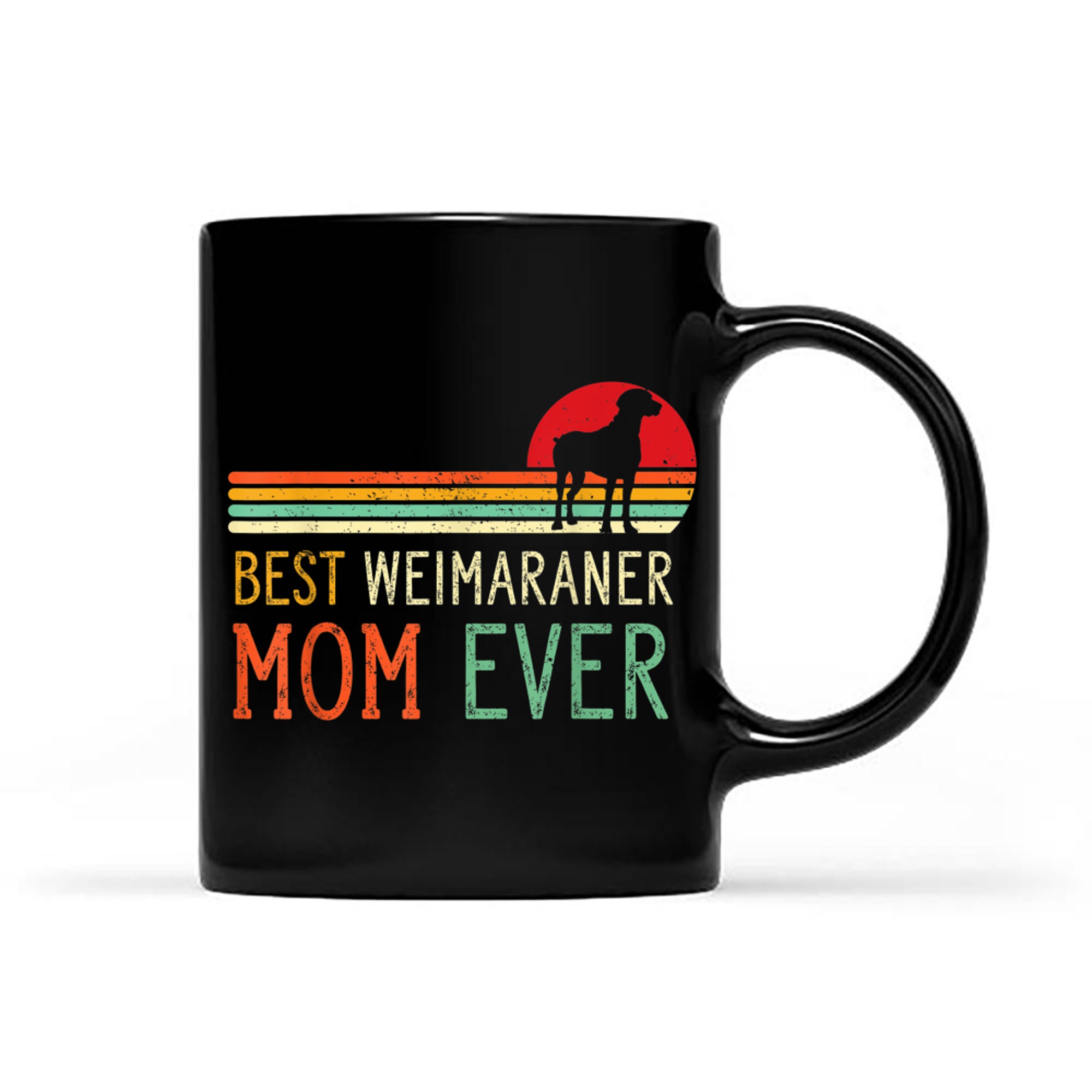 Best Mom Ever Gift Weimaraner Retro Style Dog Pet Owner Weim mug black
