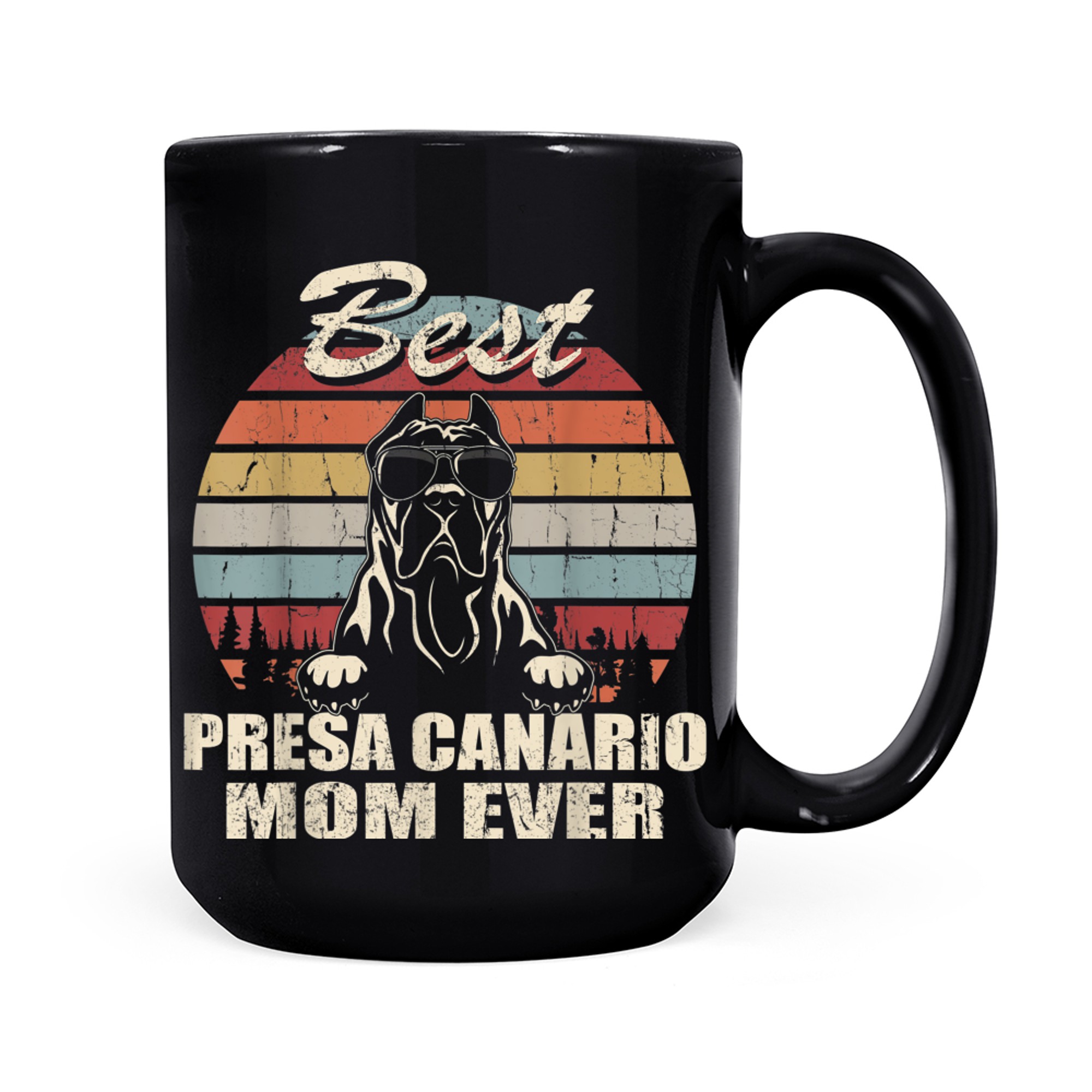Best Presa Canario Mom Ever Vintage Retro Dog Mom mug black
