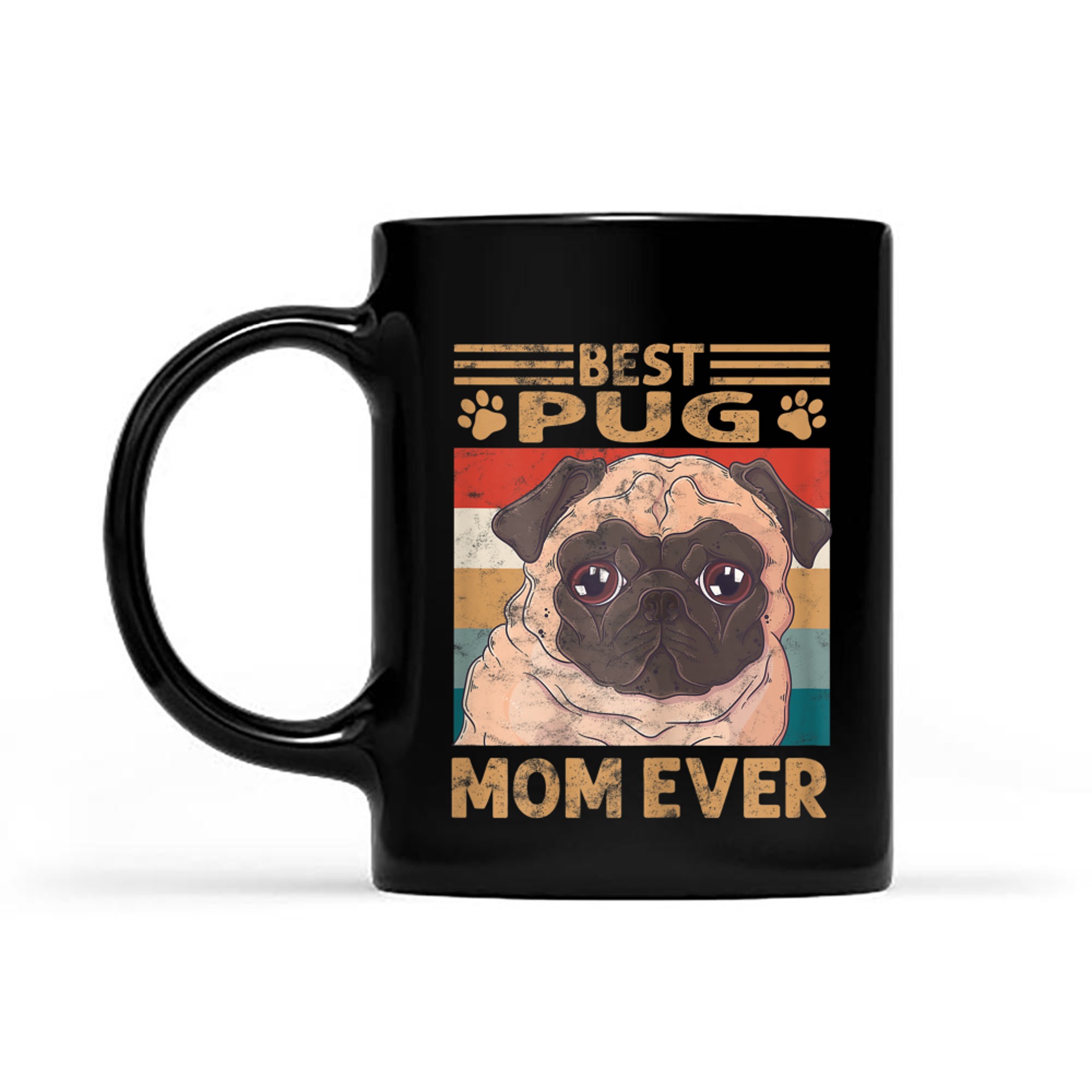 best pug mom ever vintage pug dog mom gifts mug black