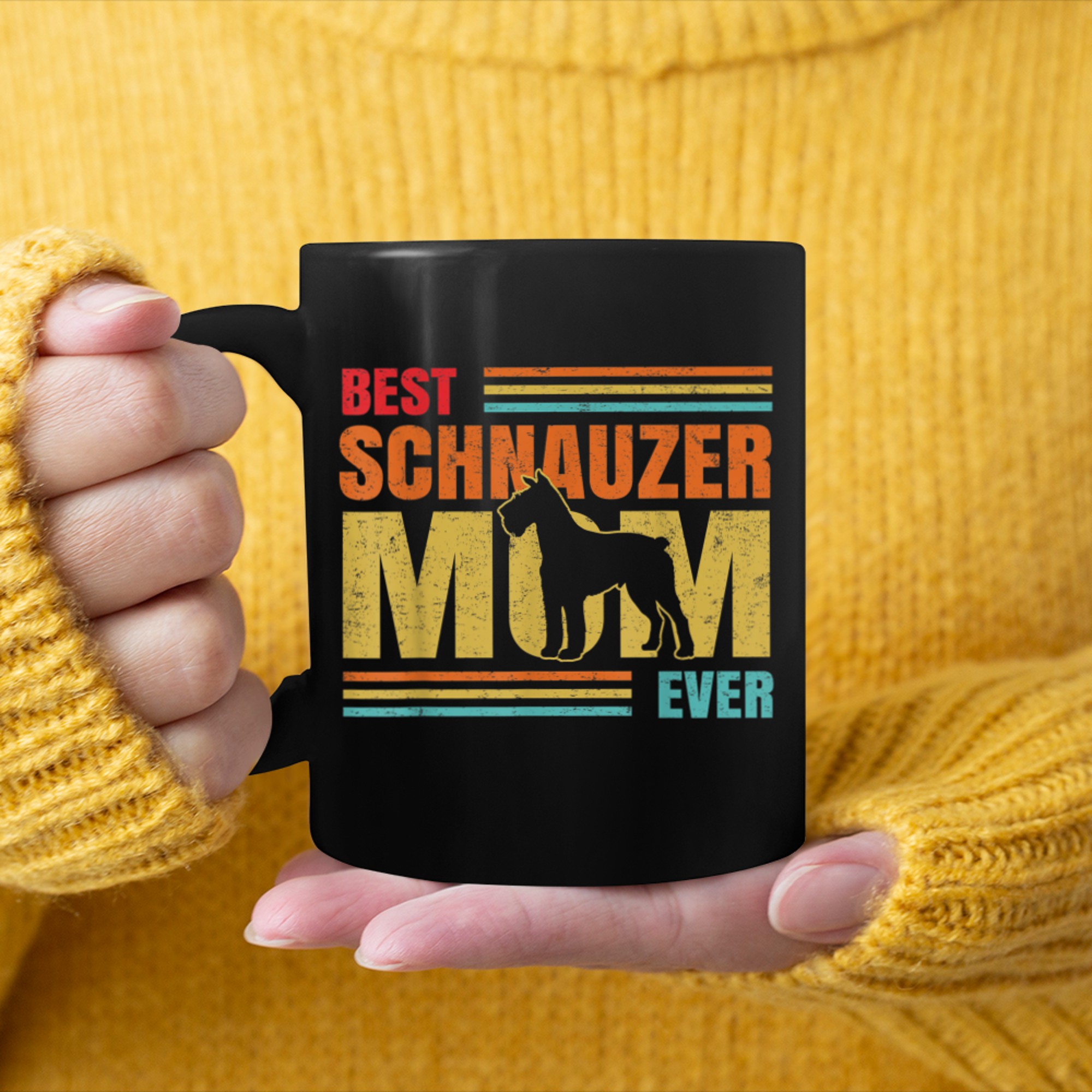 Best Schnauzer Mom Ever Schnauzer Dog Mother Pet Lover Gifts_2 mug black