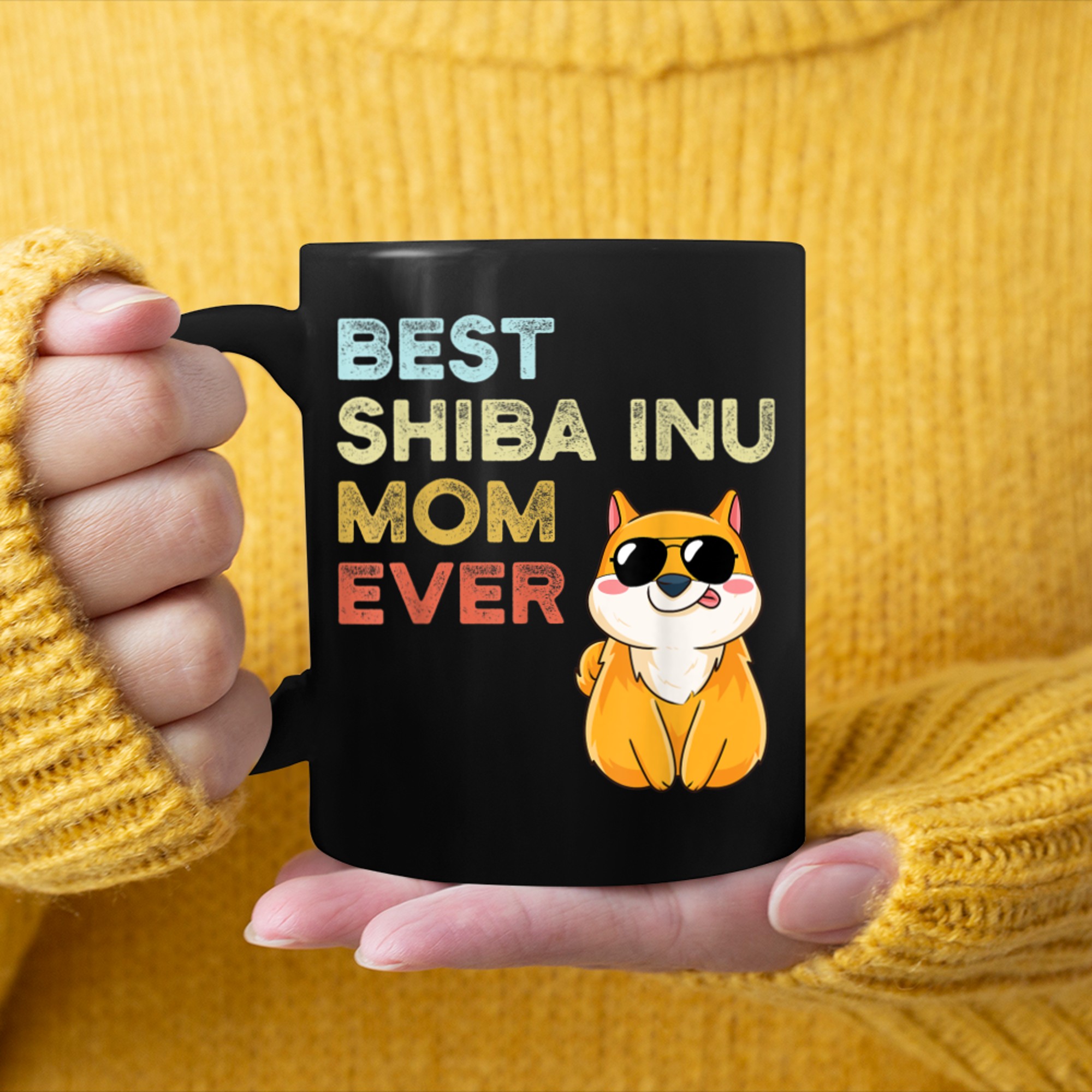 Best Shiba Inu Mom Ever Funny Kawaii Shiba Inu Dog Mom mug black