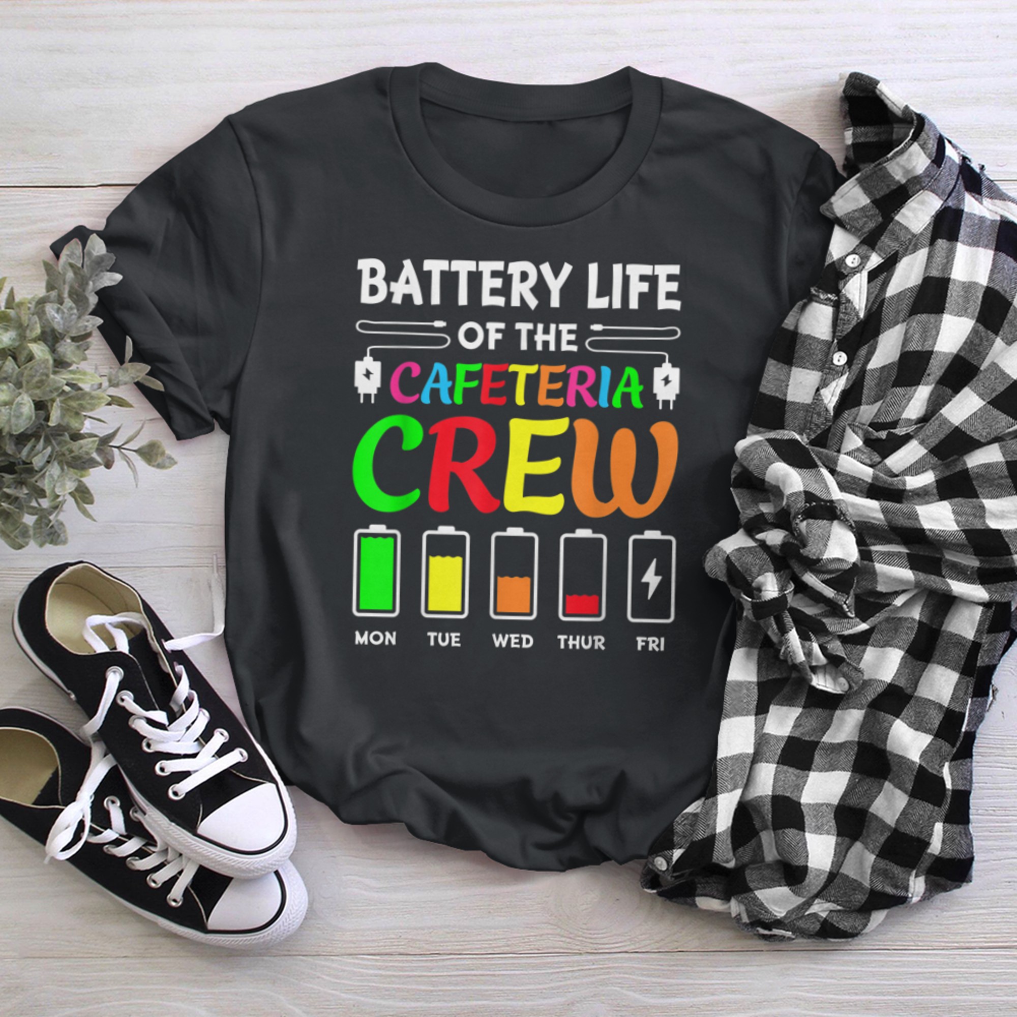 Battery Life of the Cafeteria Crew - Cafeteria School (10) t-shirt black