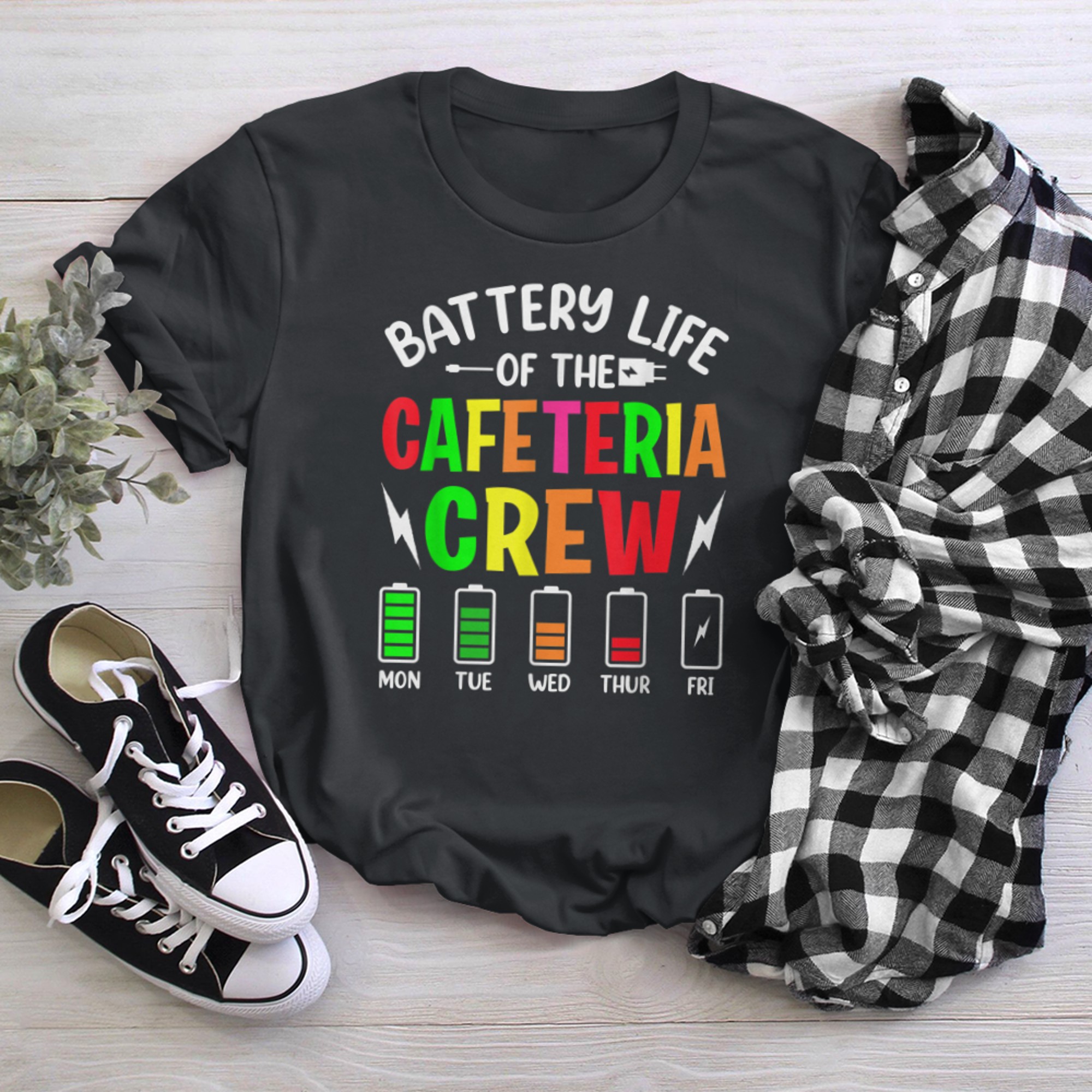 Battery Life of the Cafeteria Crew - Cafeteria School (11) t-shirt black