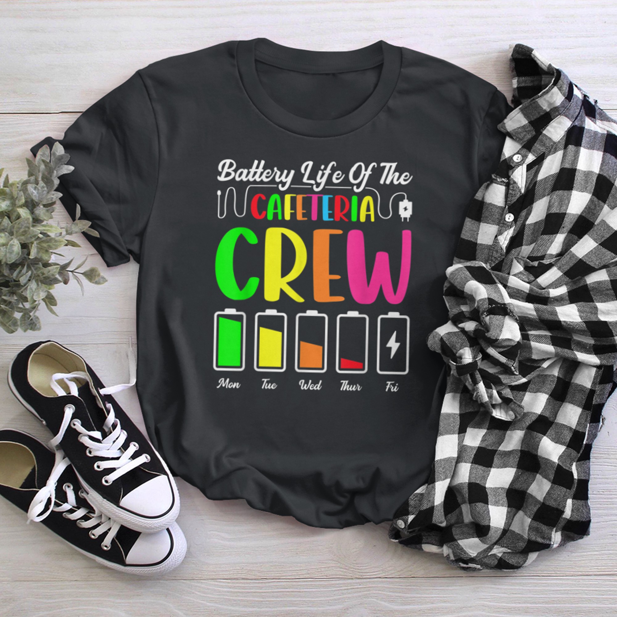 Battery Life of the Cafeteria Crew - Cafeteria School (13) t-shirt black