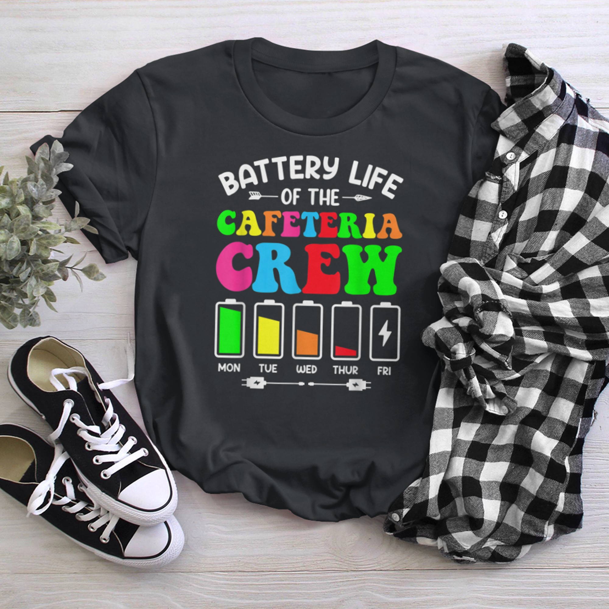 Battery Life of the Cafeteria Crew - Cafeteria School (14) t-shirt black