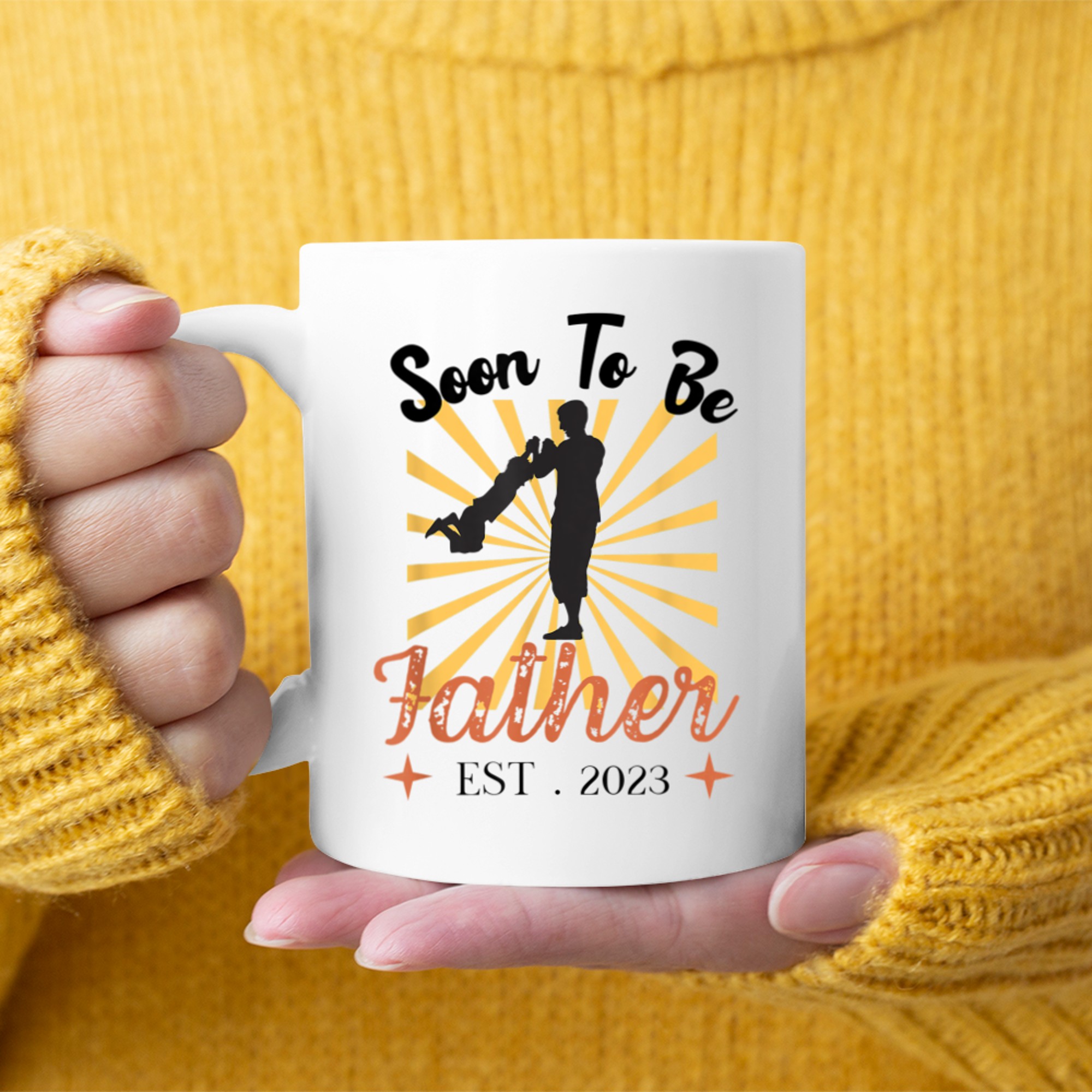 Fun New Father Pregnancy Announcement Soon To Be Father (5) mug white