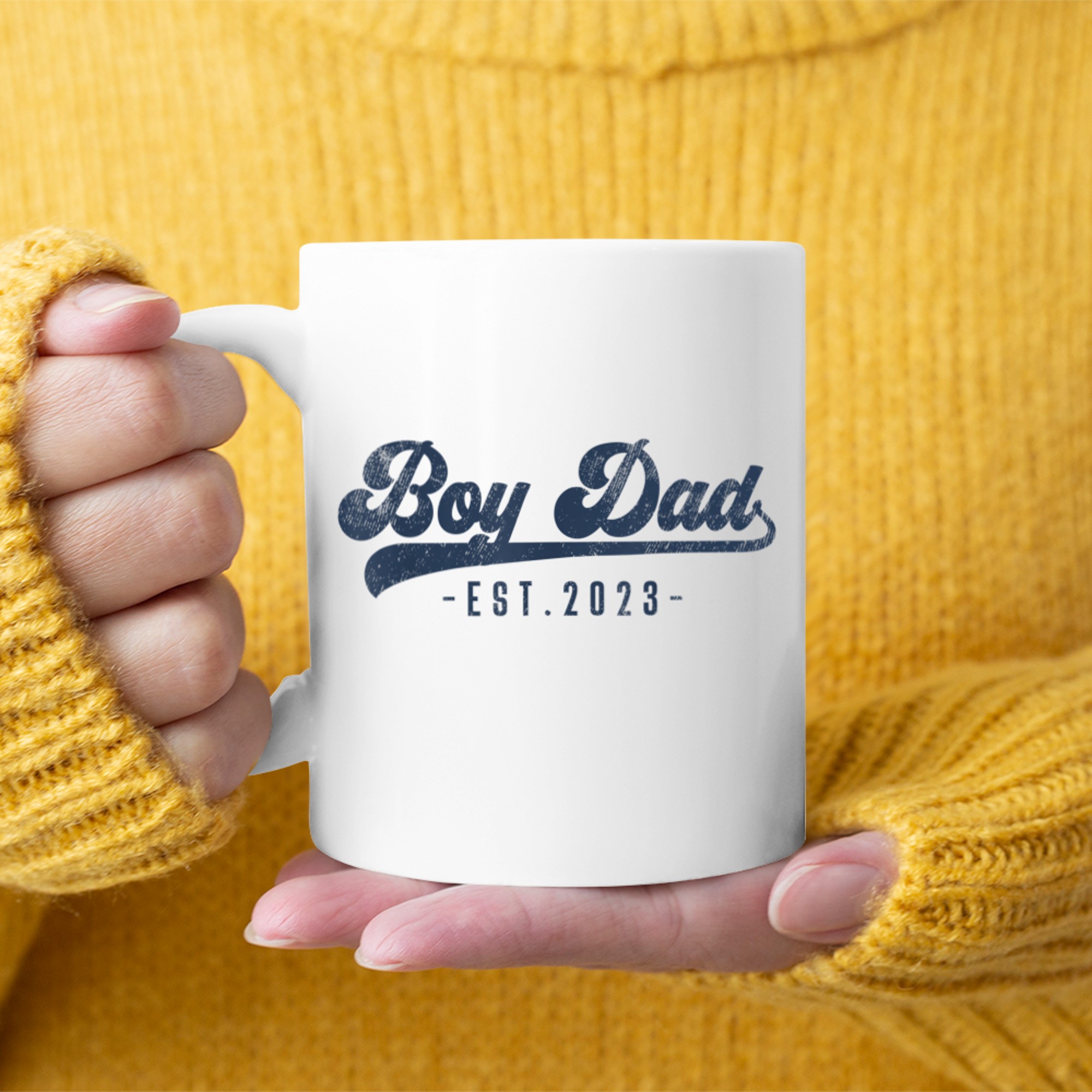 Mens Boy Dad Est Boy Dad To Bes New Daddy mug white