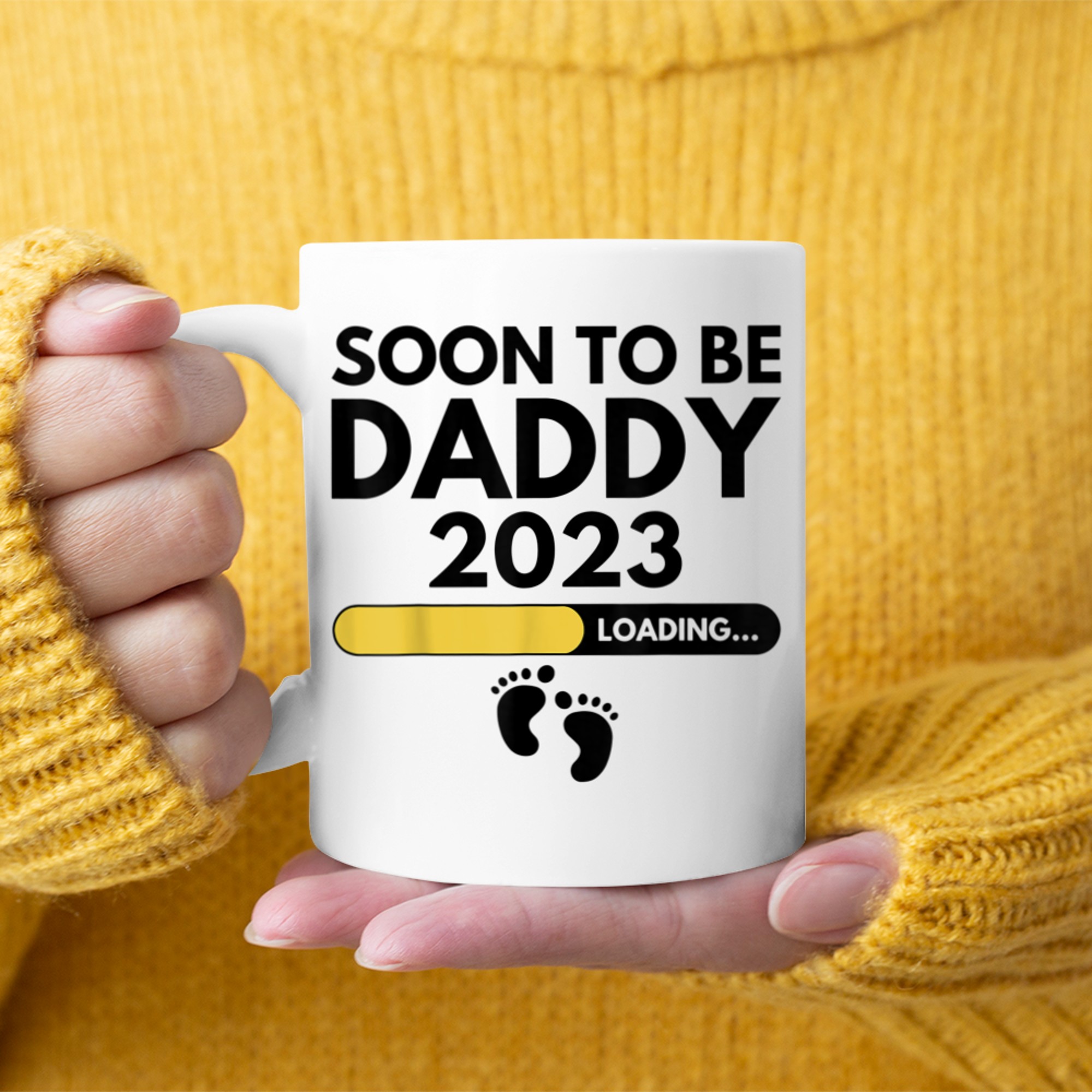 Mens Soon To Be Daddy Father's Day For New Daddy (1) mug white