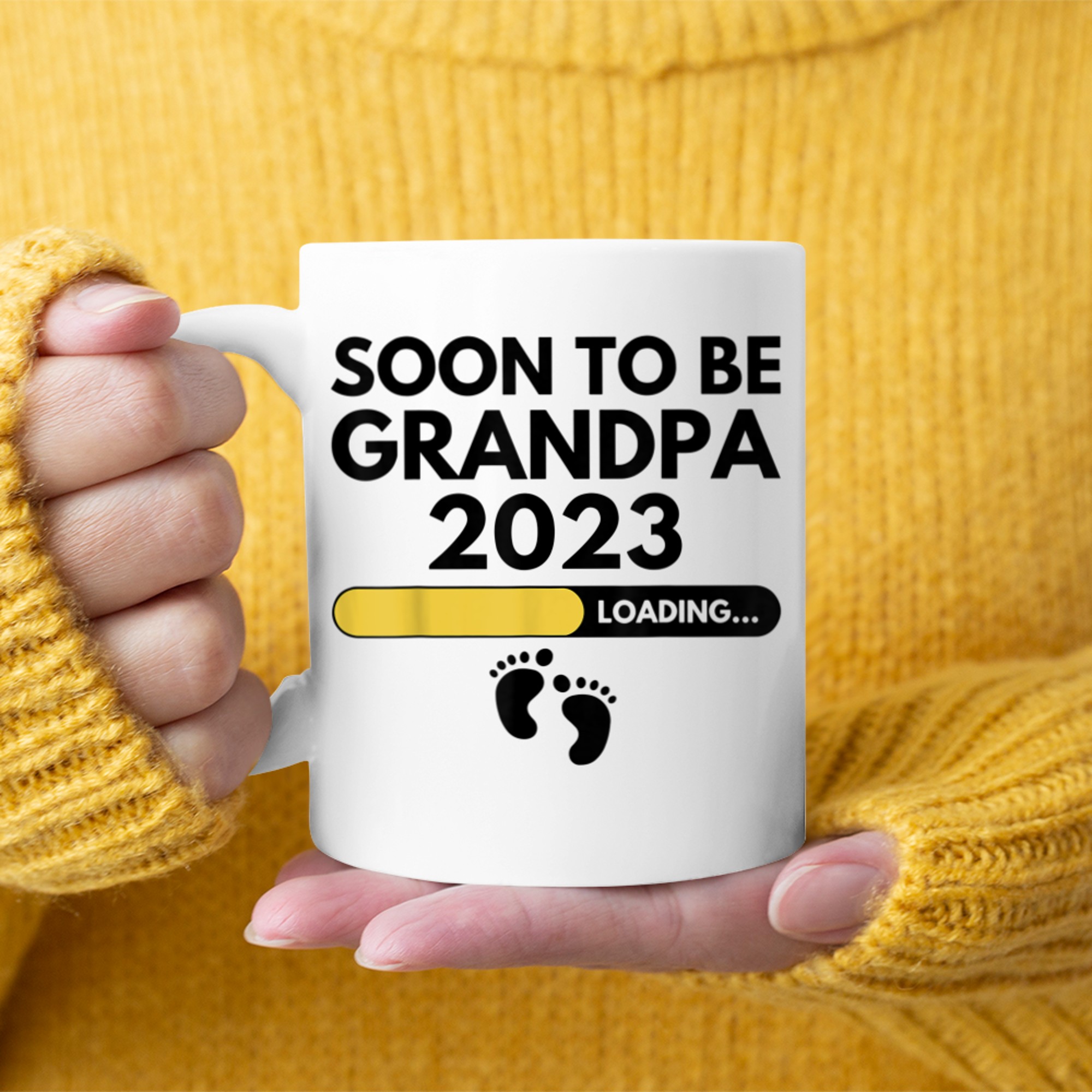 Mens Soon To Be Grandpa Father's Day For New Grandpa mug white