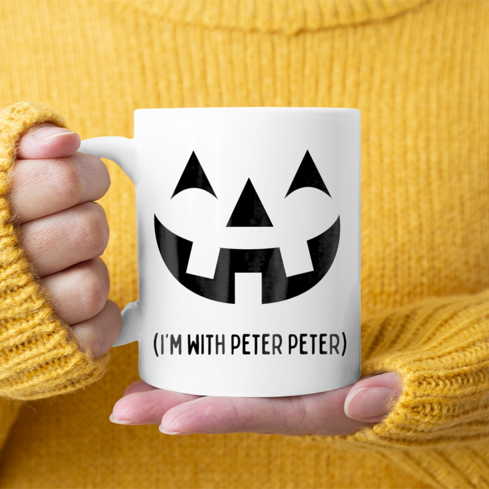 Peter Pumpkin Eater Couples Halloween Costume Women mug white