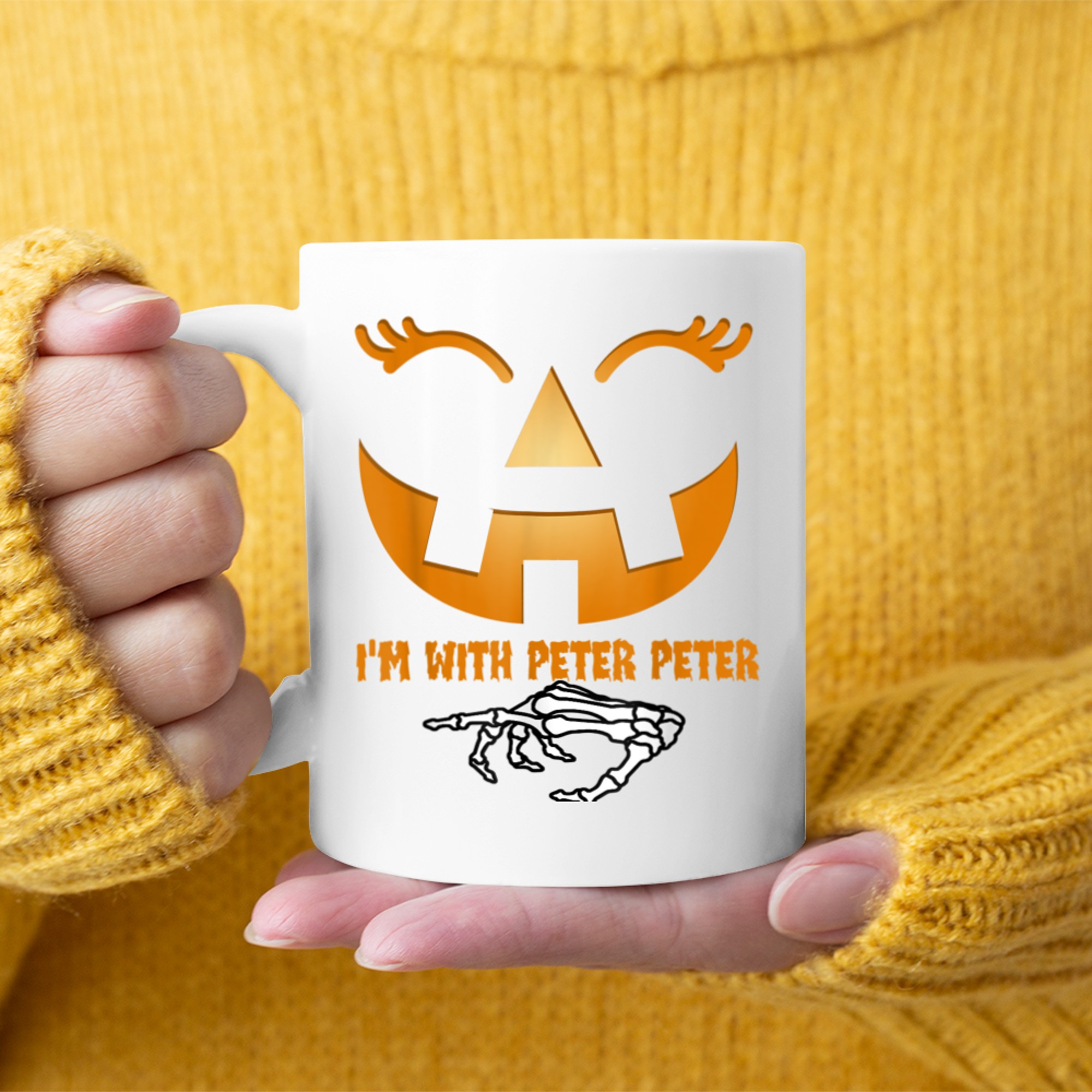 Peter Pumpkin Eater Matching Couple Halloween (2) mug white