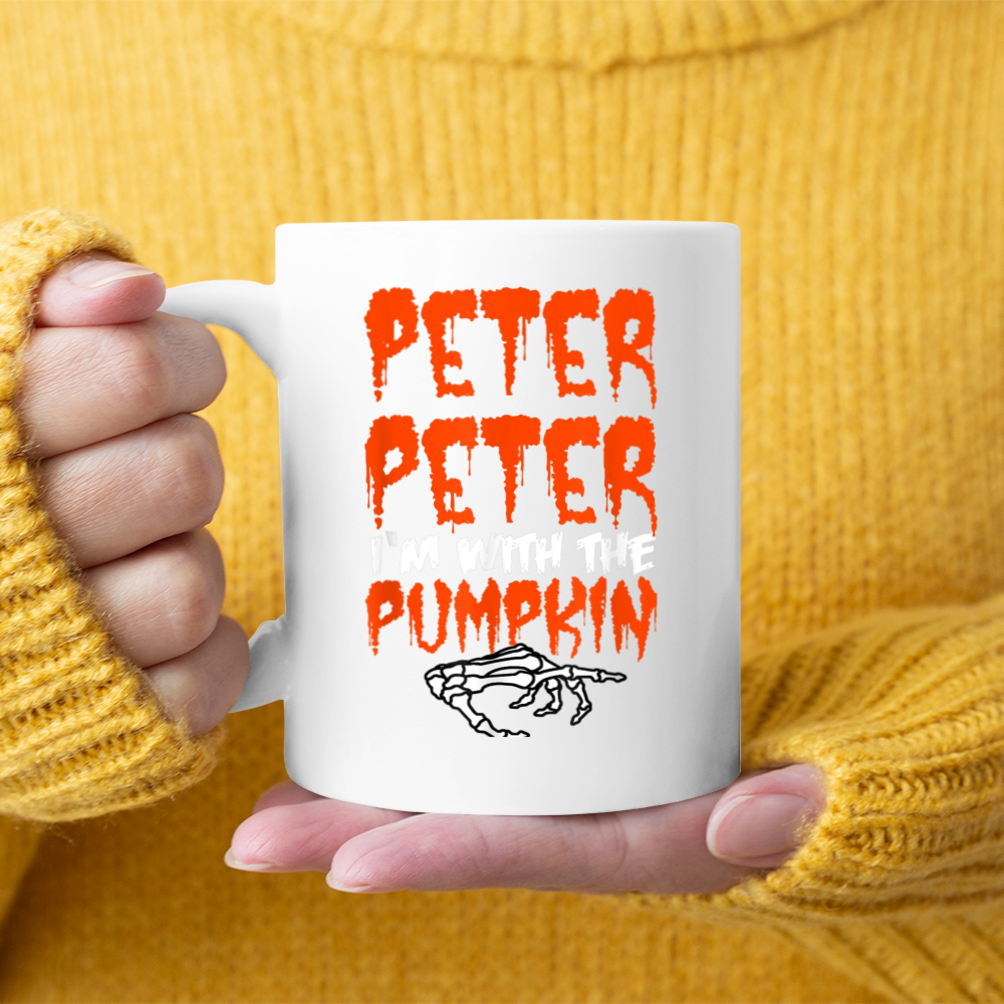 Peter Pumpkin Eater Matching Couple Halloween mug white