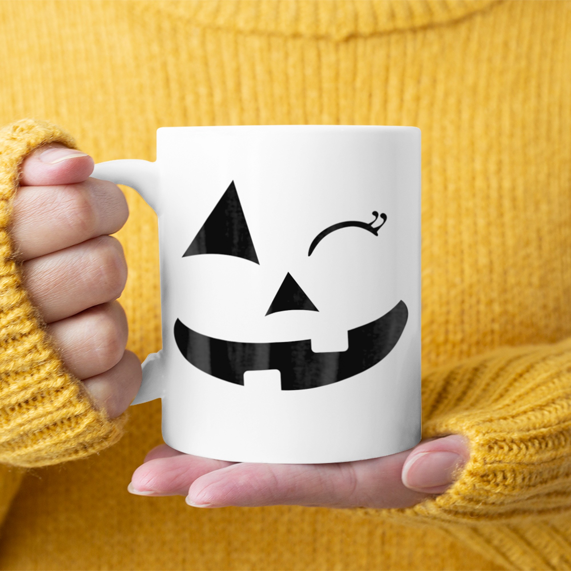 Pumpkin Eater Halloween Couples Costume Wife mug white