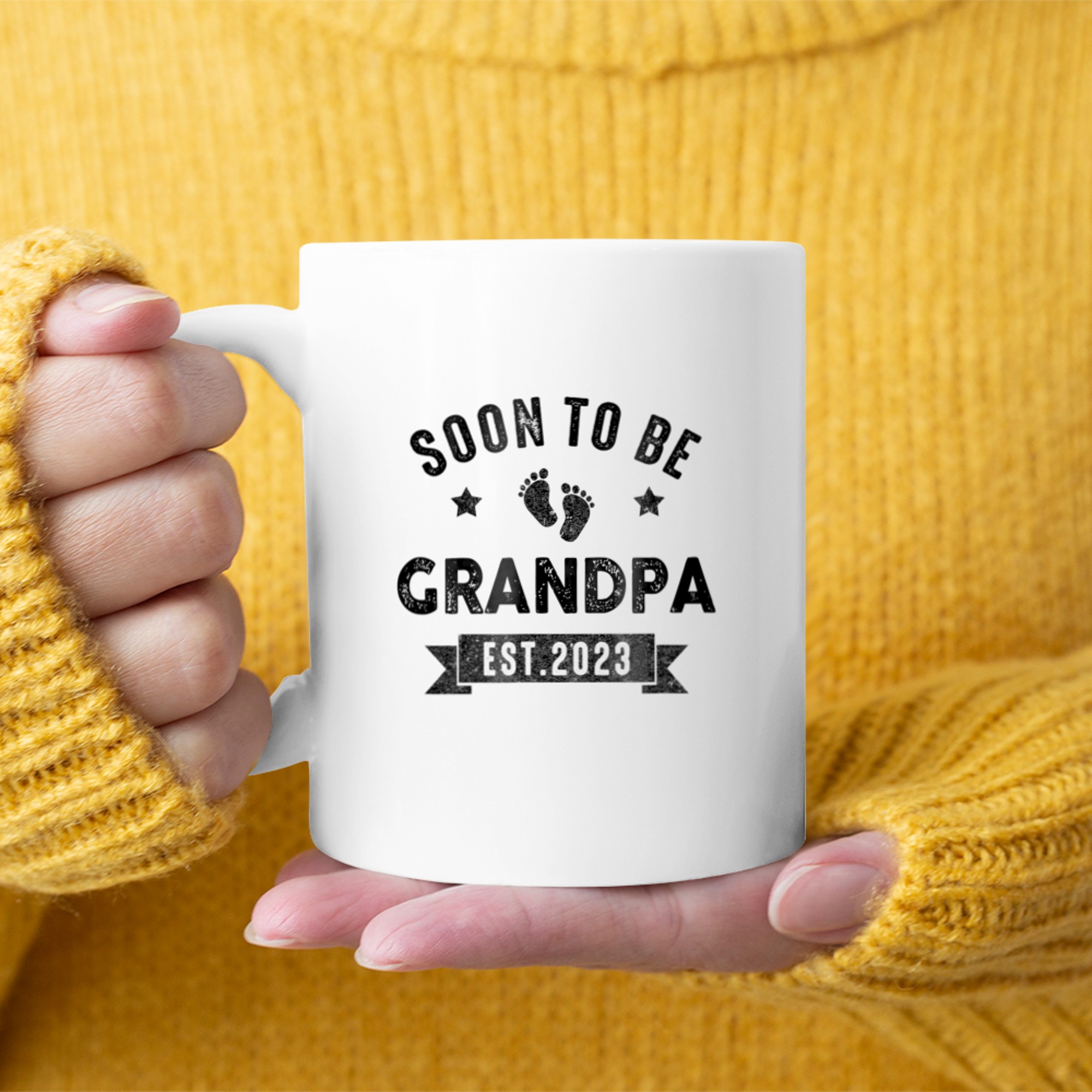 Soon To Be Grandpa New Grandpa For Fathers Day mug white