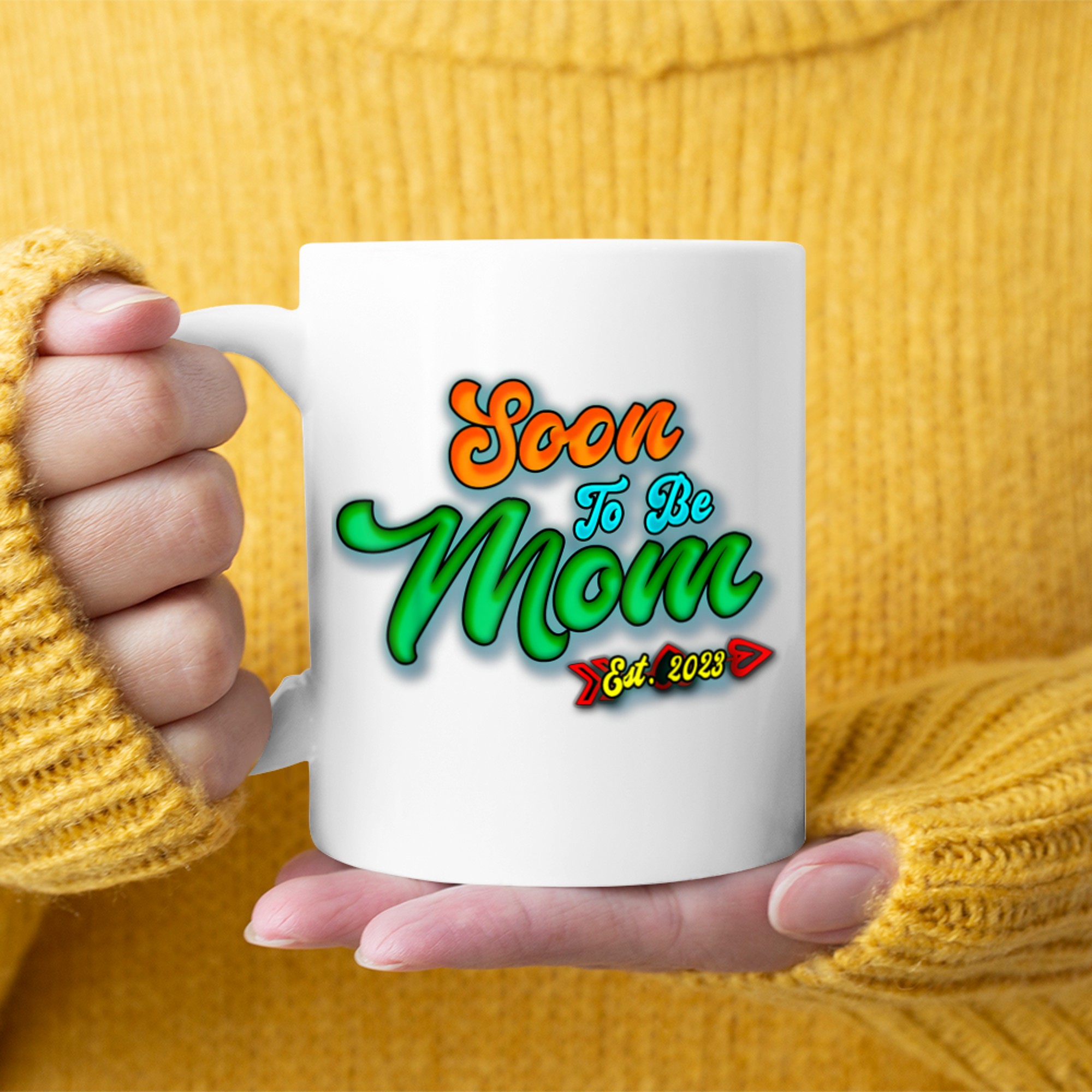 Soon to Be mom 2023, New mom First Time mommy mug white