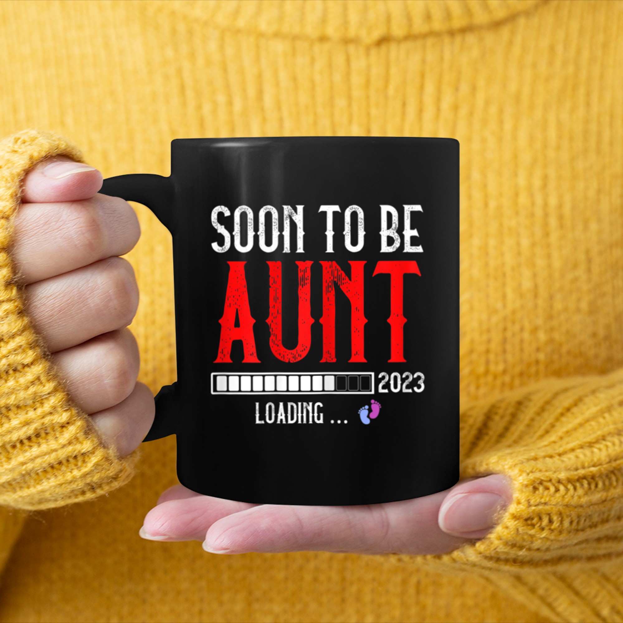 Womens Soon To Be Aunt Est Floral Aunt Pregnancy Announcement (2) mug black