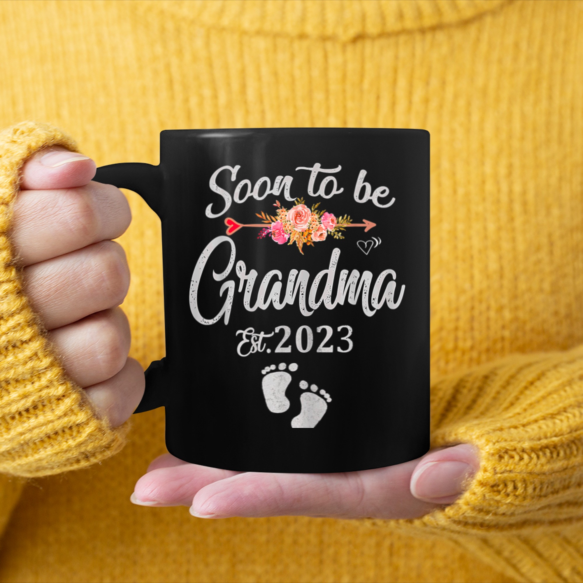 Womens Soon To Be Grandma Mother's Day For New Grandma (2) mug black