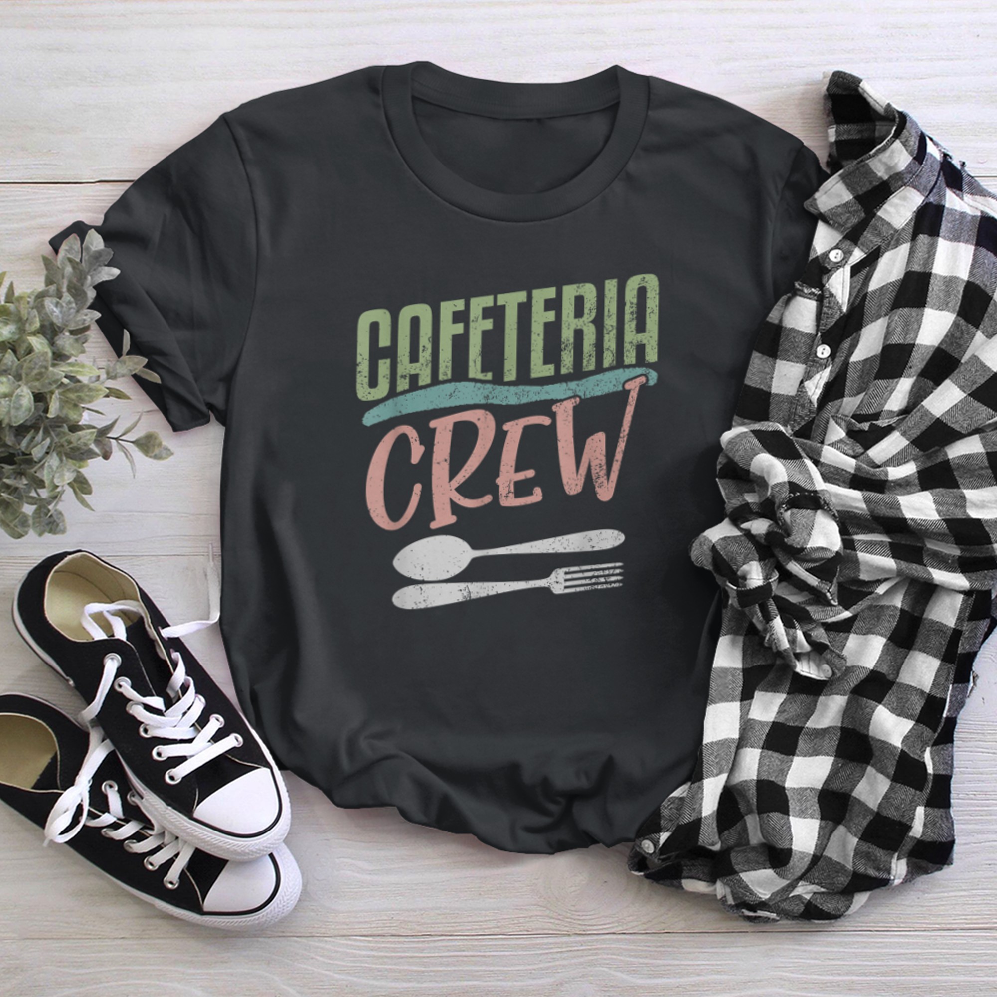 Cafeteria crew - lunch lady t-shirt black