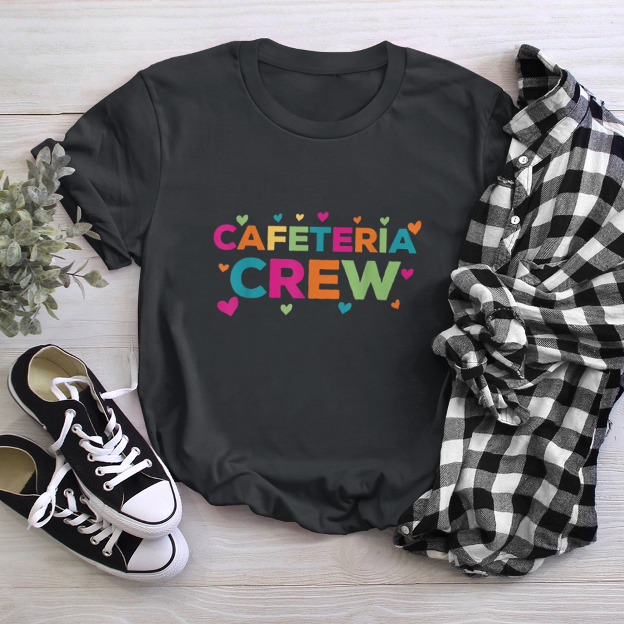 Cafeteria Crew Appreciation Lunch Lady School Work t-shirt black