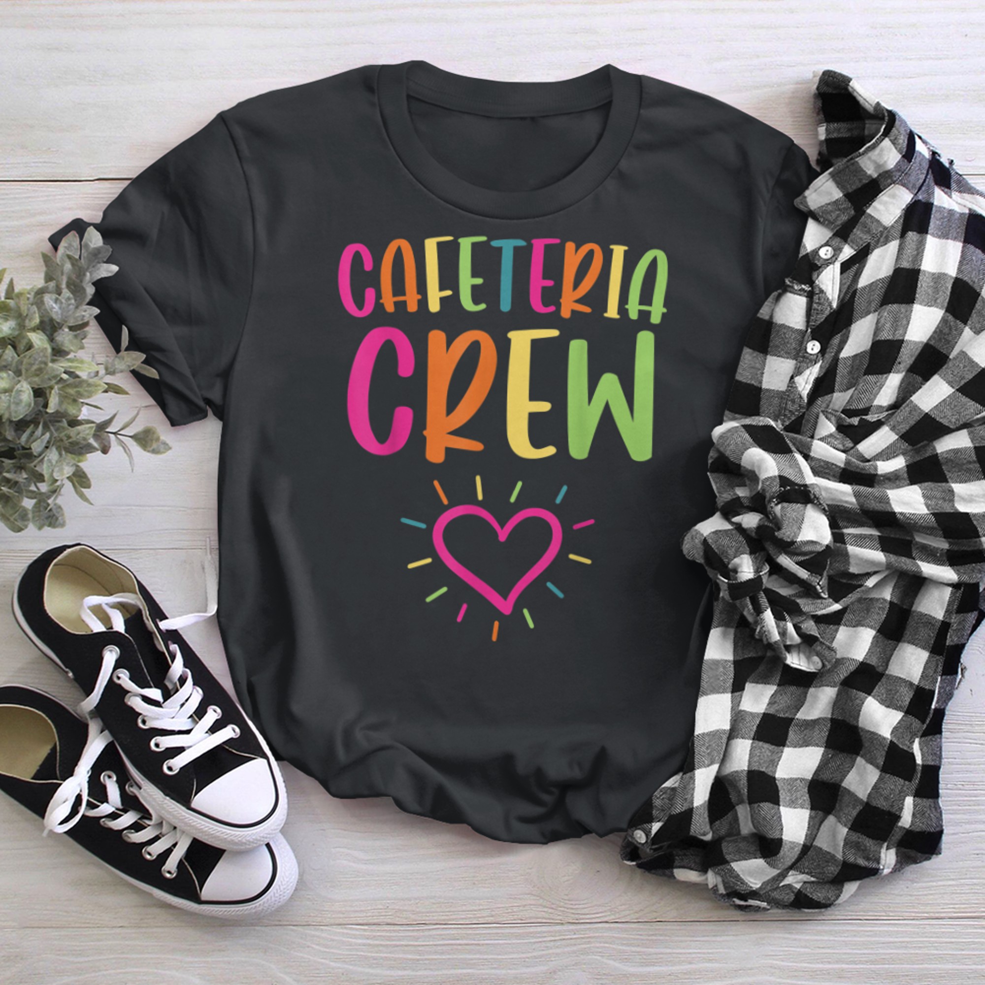 Cafeteria Crew Lunch Ladies Back to School Novelty (1) t-shirt black