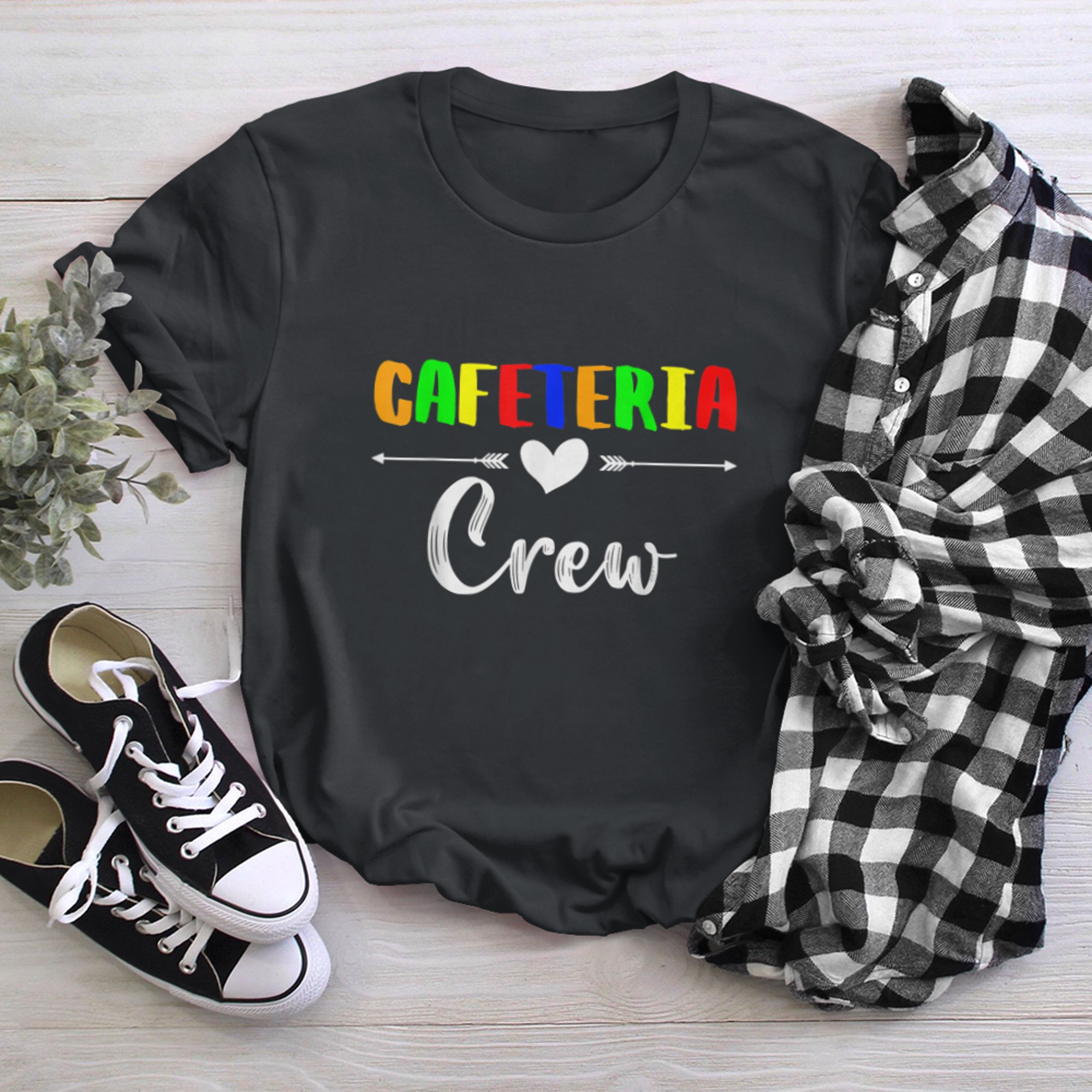 Cafeteria Crew Lunch Lady School Cafeteria Canteen Worker (1) t-shirt black