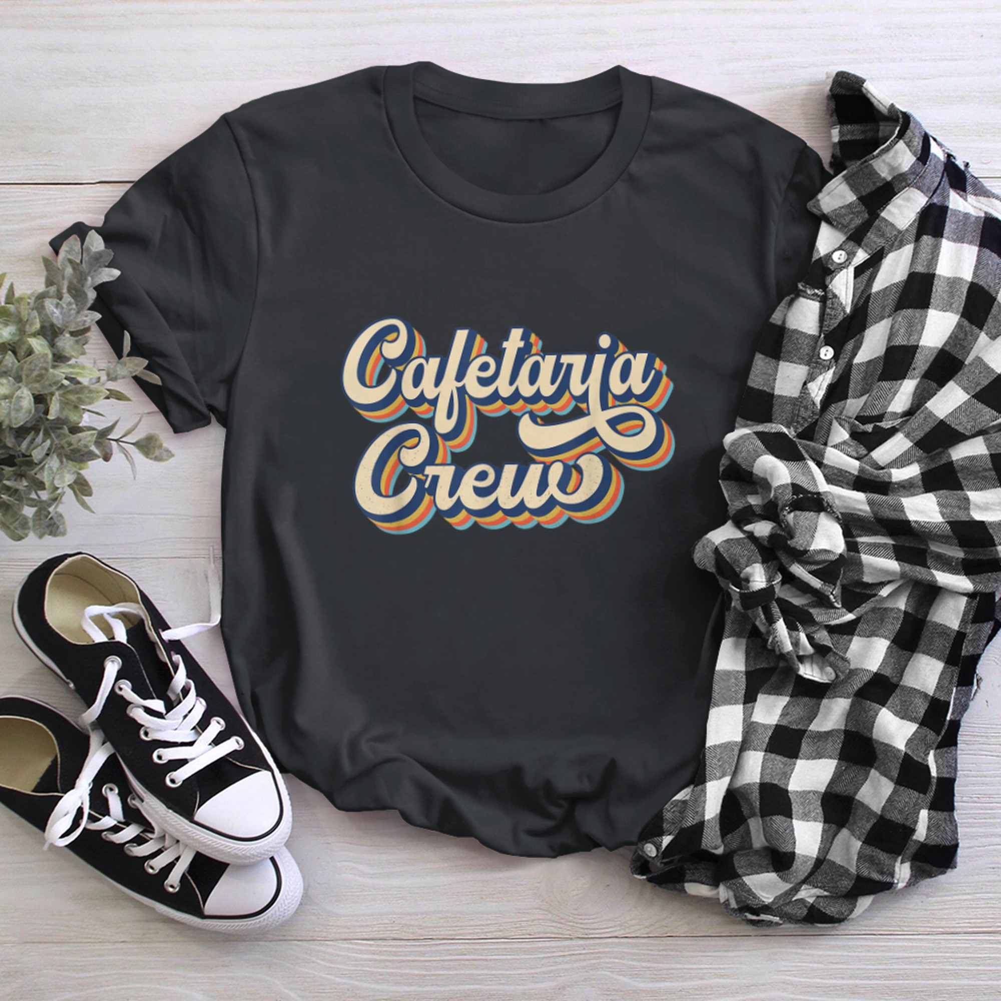 Cafeteria Crew Retro Lunch Ladies Lunch Lady Squad Cafeteria t-shirt black