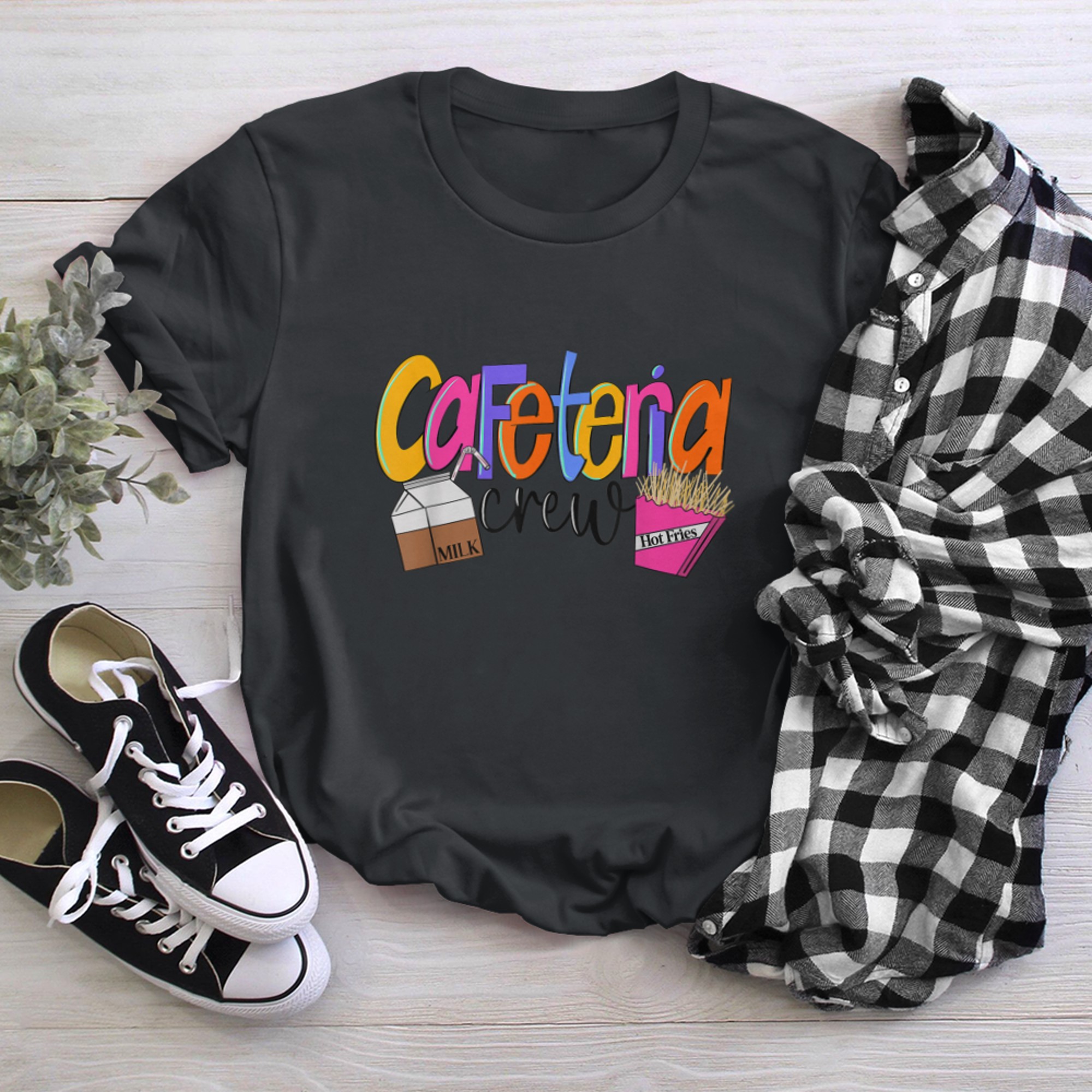 Cafeteria Crew School Cafeteria Funny Lunch Lady Life t-shirt black